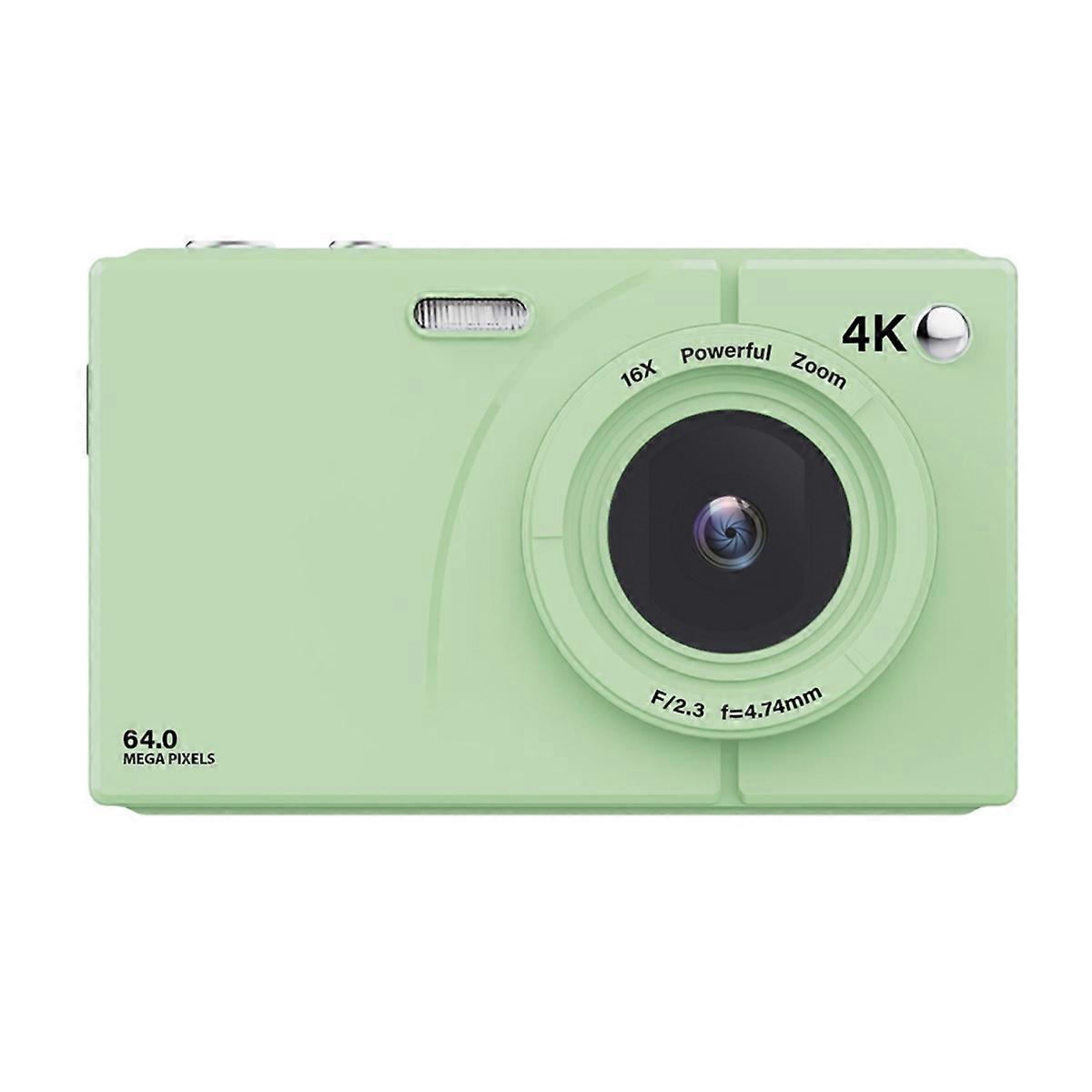 4K CCD Digital Camera with 2.8inch Screen 64GB Card Green