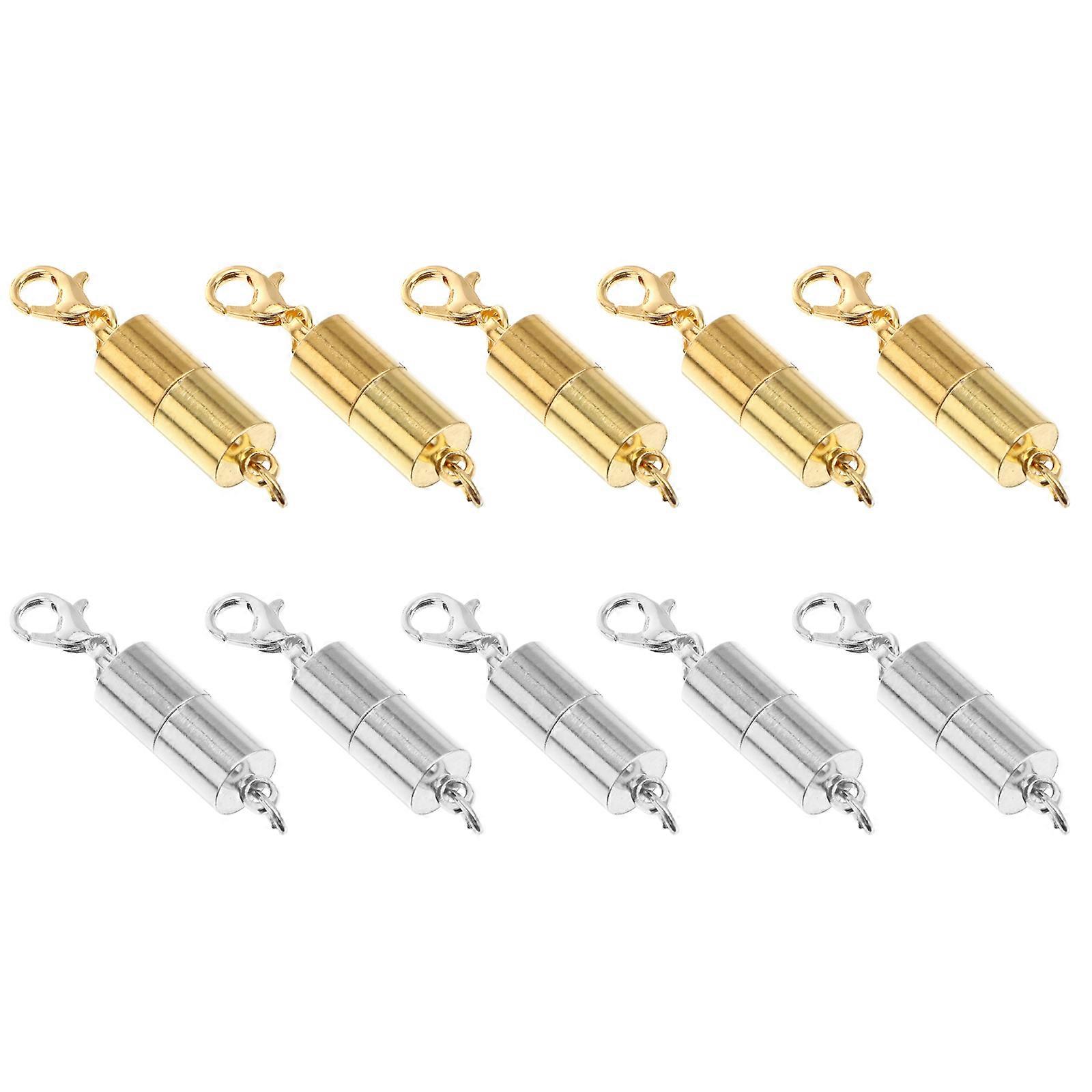 Necklace Clasp for Durable Bracelet Clasps 10Pcs Metal Silver