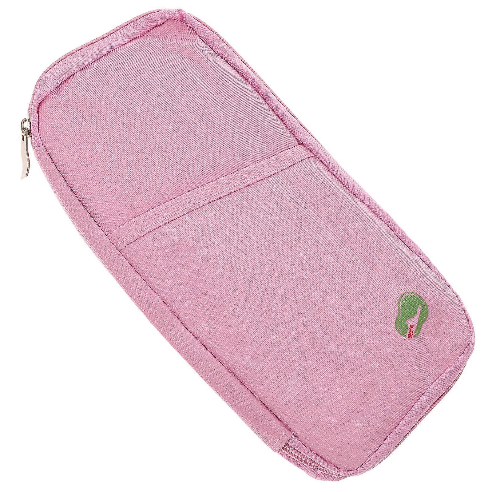 Wallet Case for Daily Use 1Pcs Multifunction Travel Bag Passport Holder Pink
