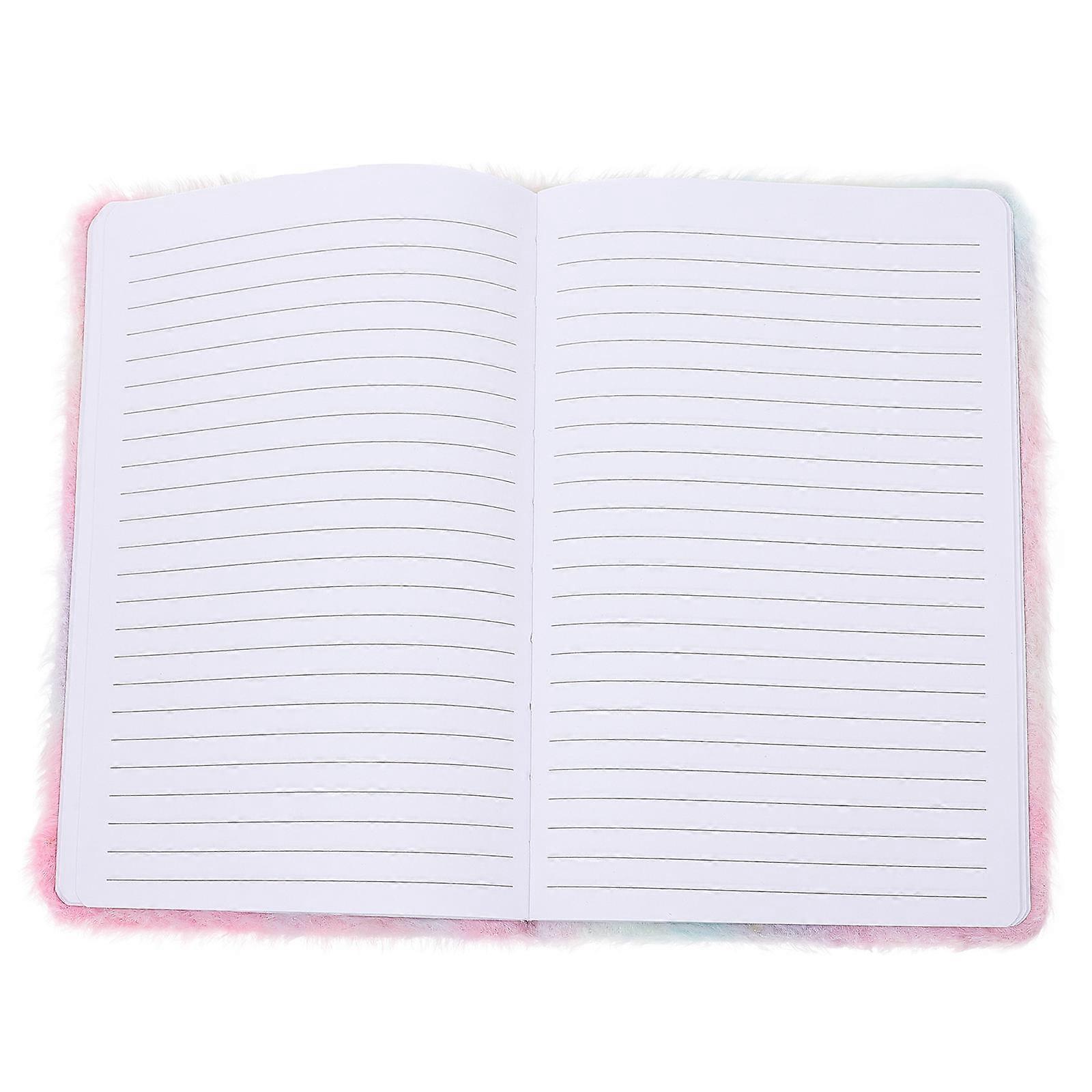 Fluffy Plush Notebook 4Pcs Cartoon Design Notepad Ideal For Students And Travelers In Multi Color For Note Taking