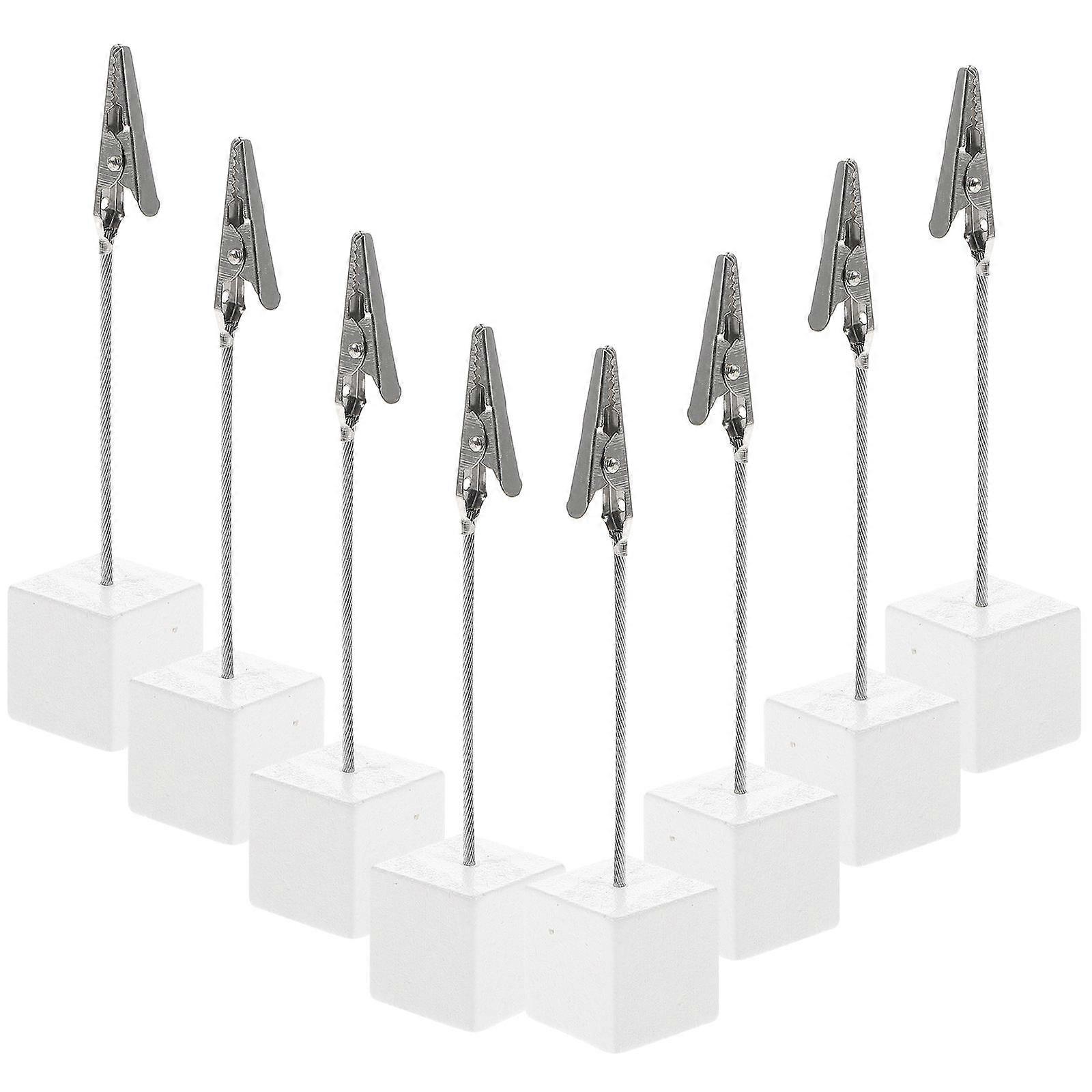 Memo Holder Cube Base Note Clip for Desktop Use 5Pcs Set