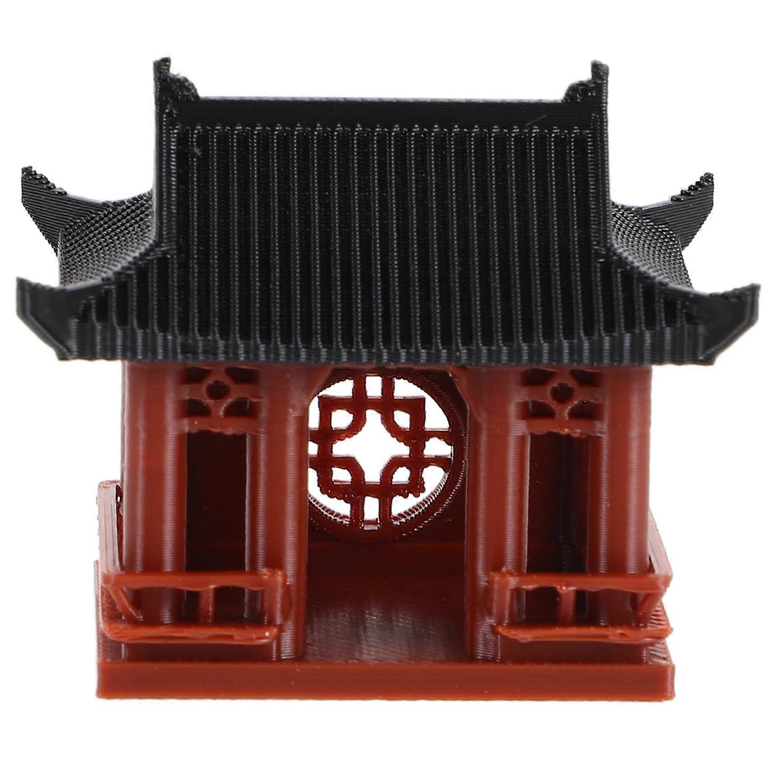 Fish Tank Statue Miniature for Home Decoration 2Pcs Plastic Model