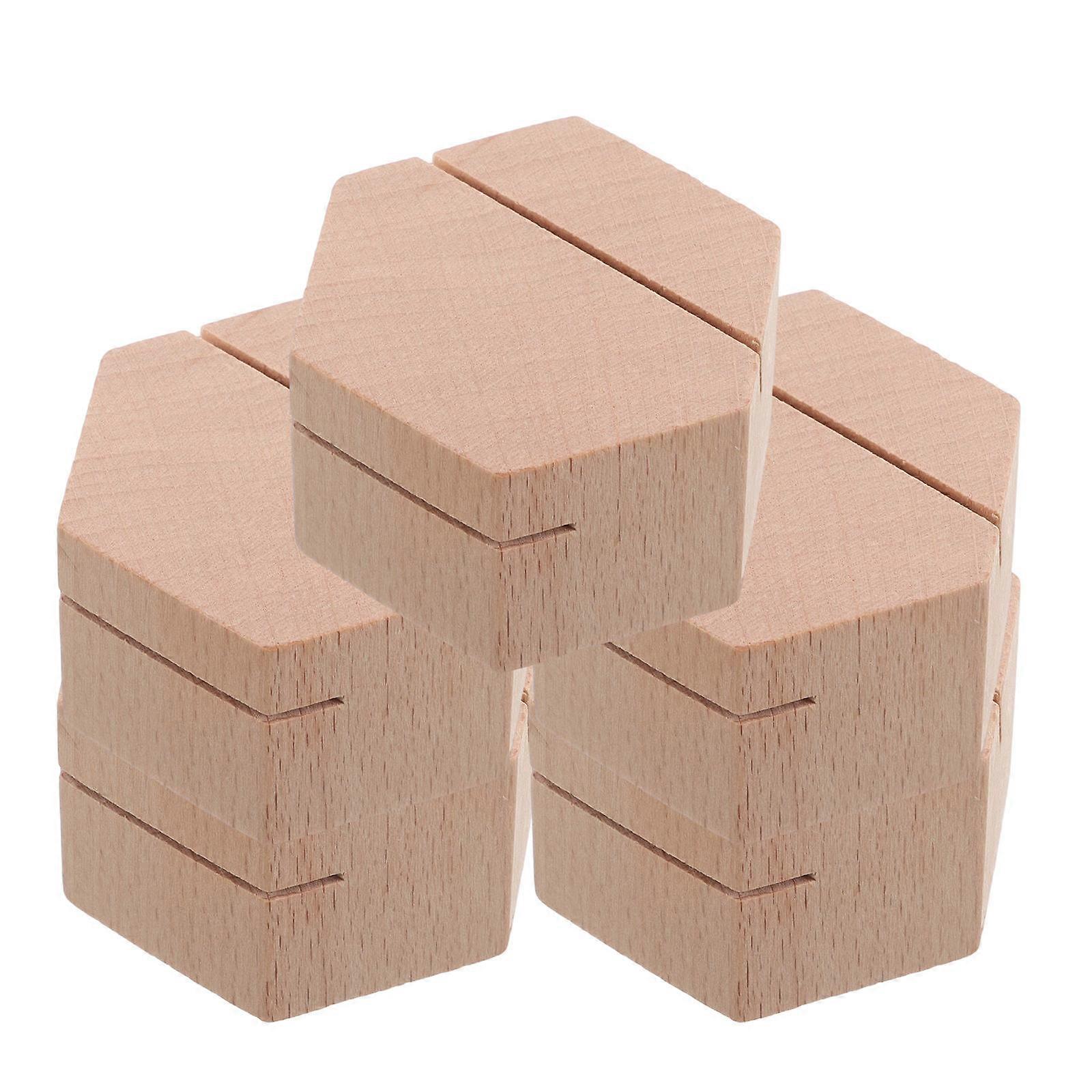 Wooden Business Card Holder for Table Display with 20Pcs Organizer
