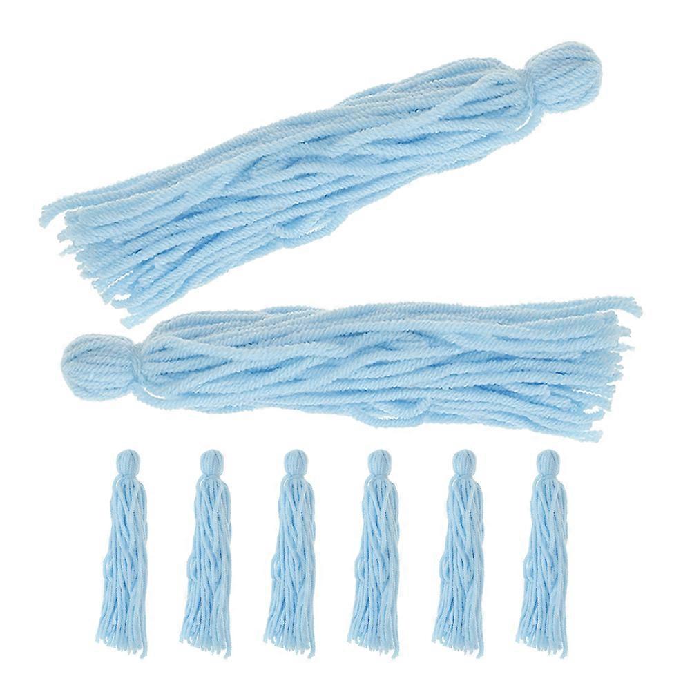 Sky-Blue Floating Fish Breeding Mop for Fish Tanks Offering Safe Spawning 24Pcs