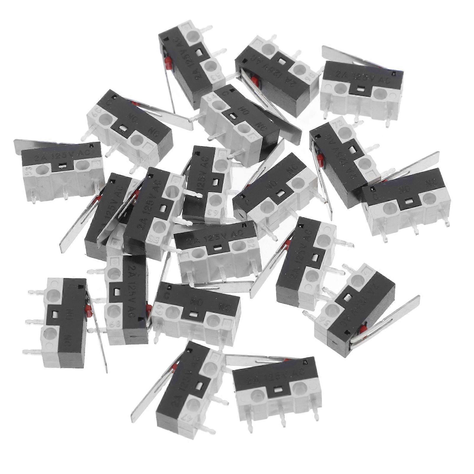 Micro 100Pcs Precision Operation Lever Arm Power Control For Industrial Use Electronics Automotive 2A Rated