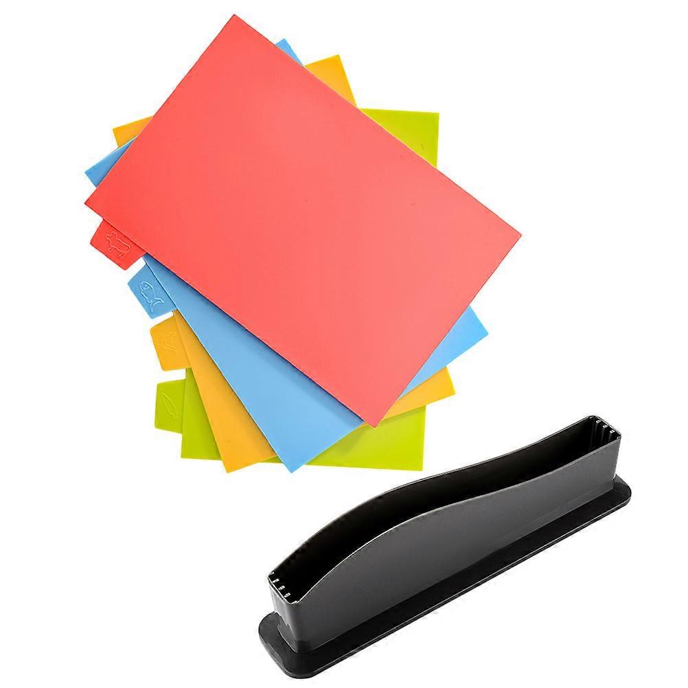 Colorful Vegetable Cutting Board Set For Home Use Featuring Anti-Scratch And Dishwasher Safe Quality 2 Sets With Stand Measuring 33.7X23.7X6.8CM