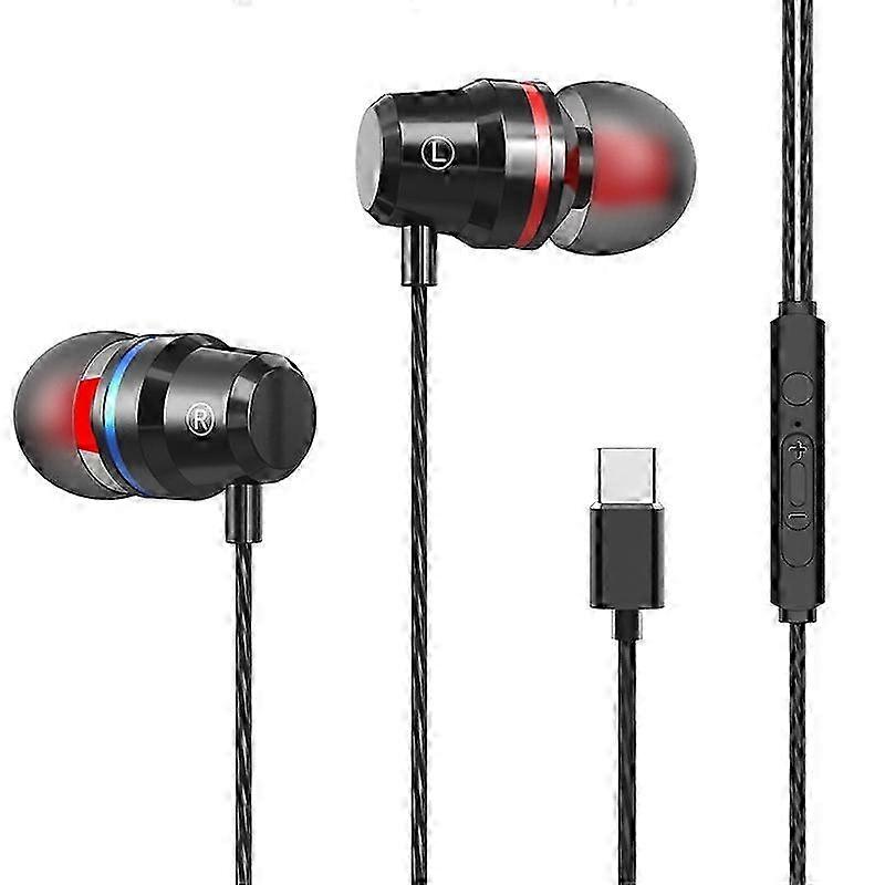 USB-C / Type-C Interface In Ear Wired Mega Bass Earphone with Mic 2025
