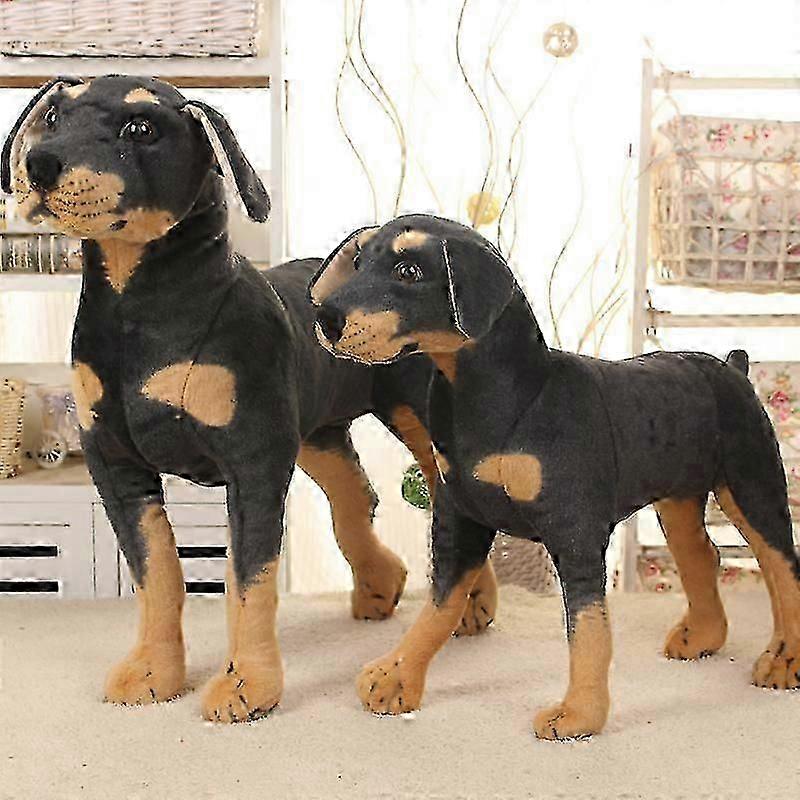 Lifelike Stuffed Animal Doberman Pinscher, Realistic Dog Plush Toys