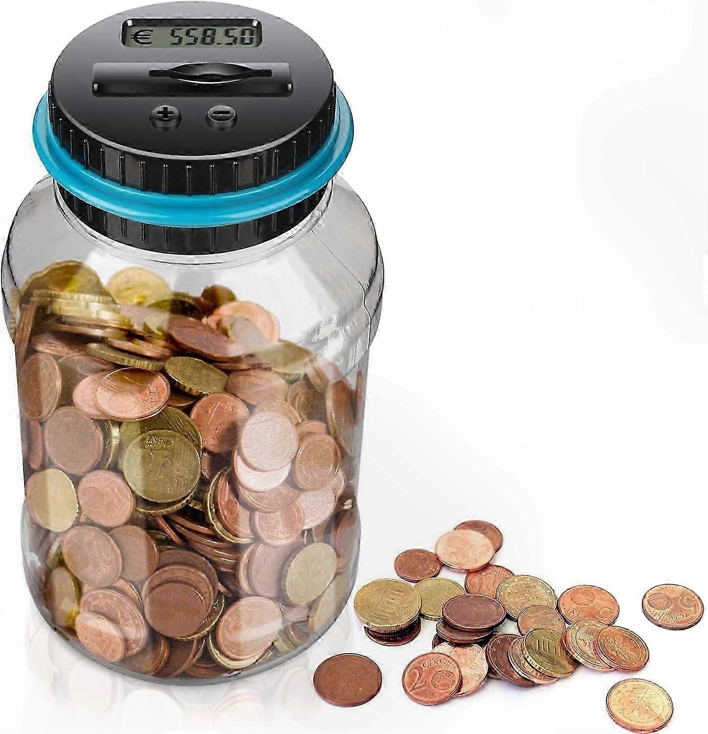 Electronic Coin Sorter with LCD Screen and Ample Storage for Efficient Saving Solutions