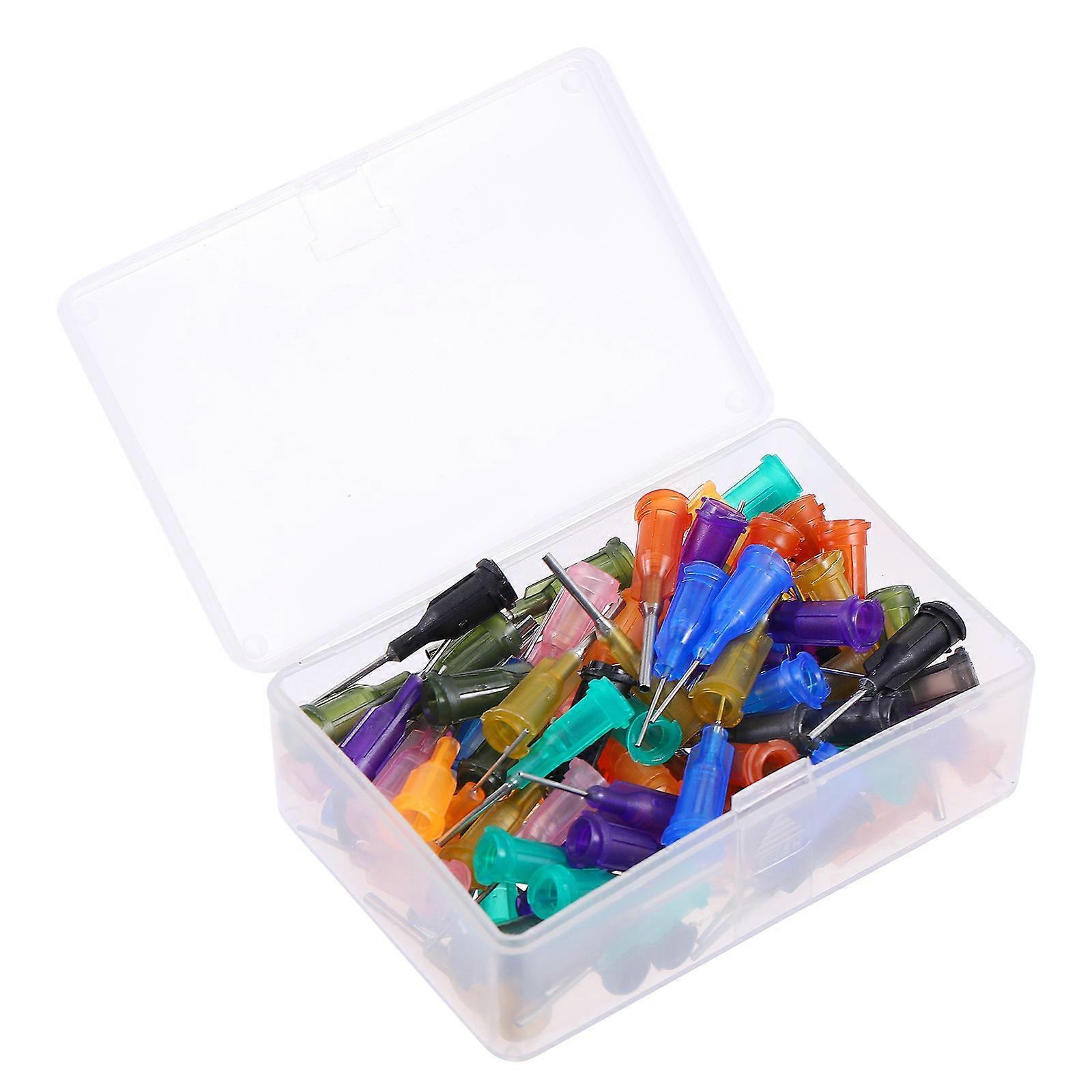 Industrial Liquid Dispenser Needles Threaded Glue Dispensing Blunt Tips 100Pcs