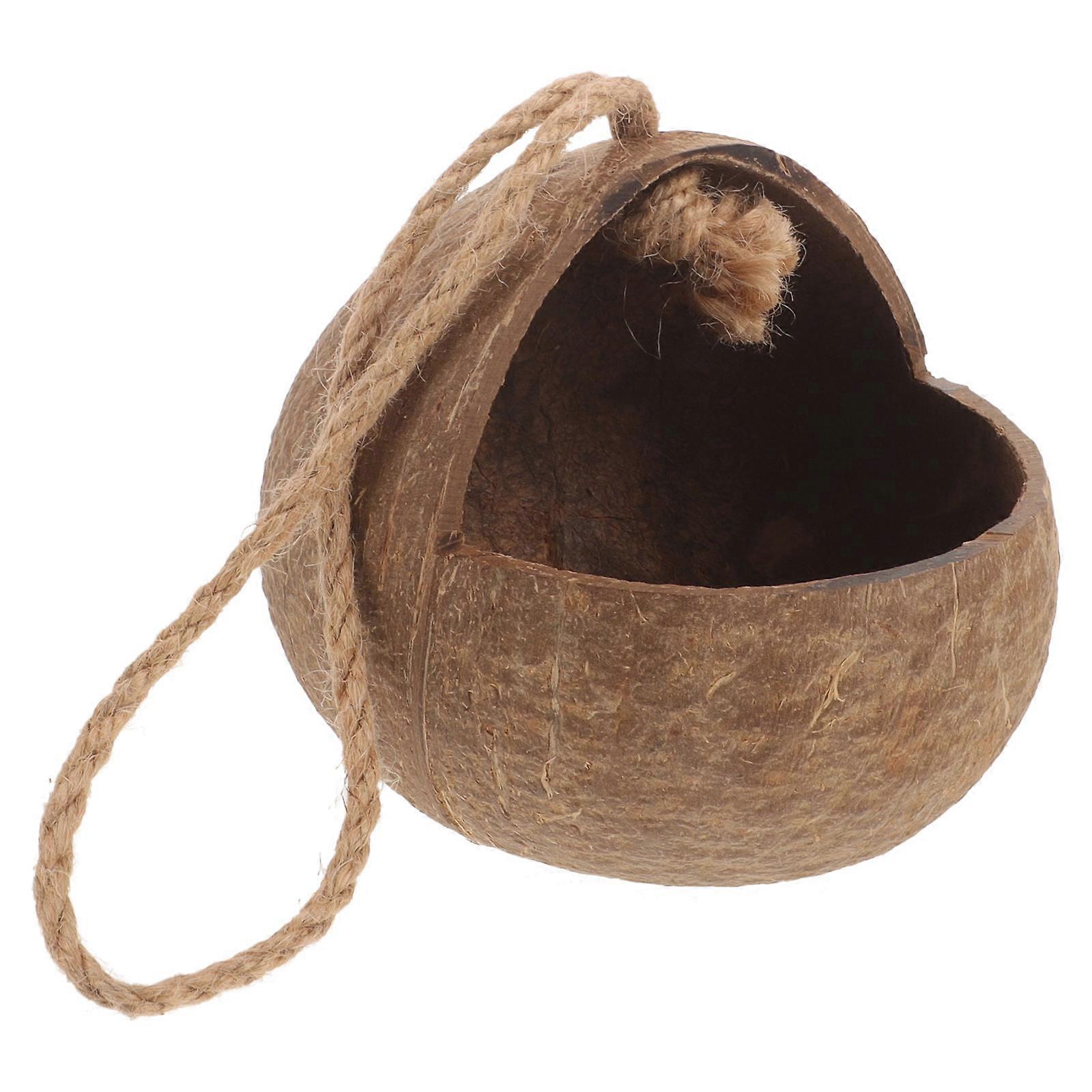 Coconuts Shell Bird Nest Hanging Bird House for Decor 1 Piece