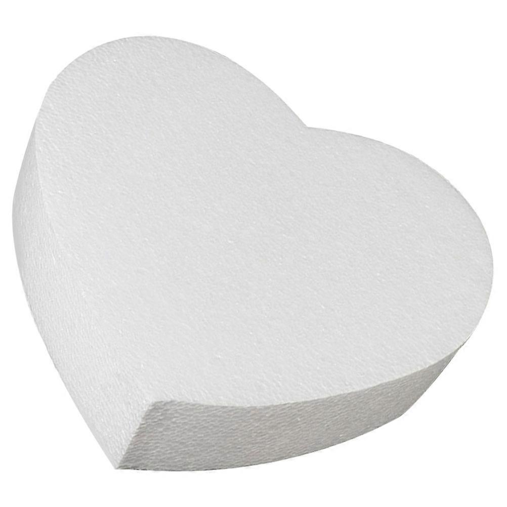 Heart Cake Foams Cake Model for Bakery Practice 2Pcs White Foam Decoration