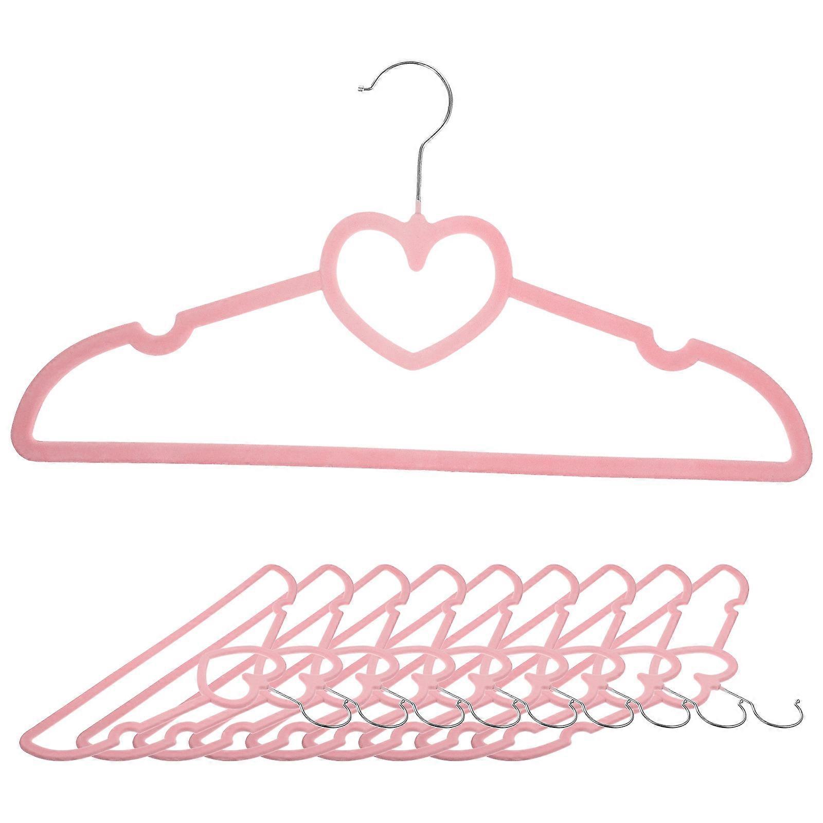Plastic Heart Shaped Hangers for Clothes 30Pcs with Swivel Hook