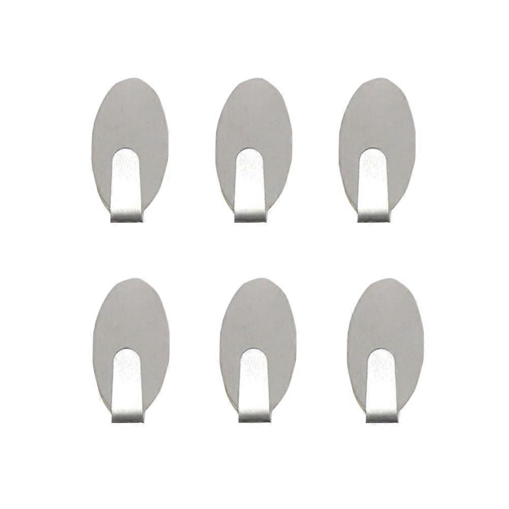 Bathroom Towel Hooks Multi-Functional Hanging Rust Resistance High Durability Oval Shape Modern Style 6Pcs