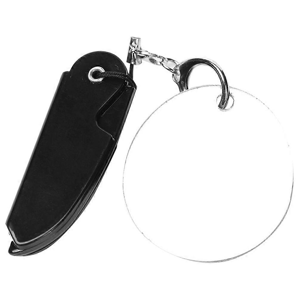 Foldable Beard Comb for Men 2Pcs Portable Comb with Keychain Mirror