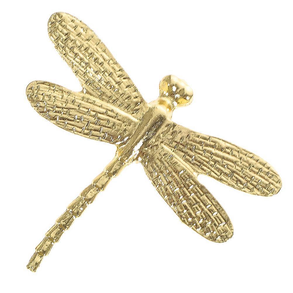 Dragonfly Drawer Knobs Gold Metal Sculpture Decorative 2Pcs Set