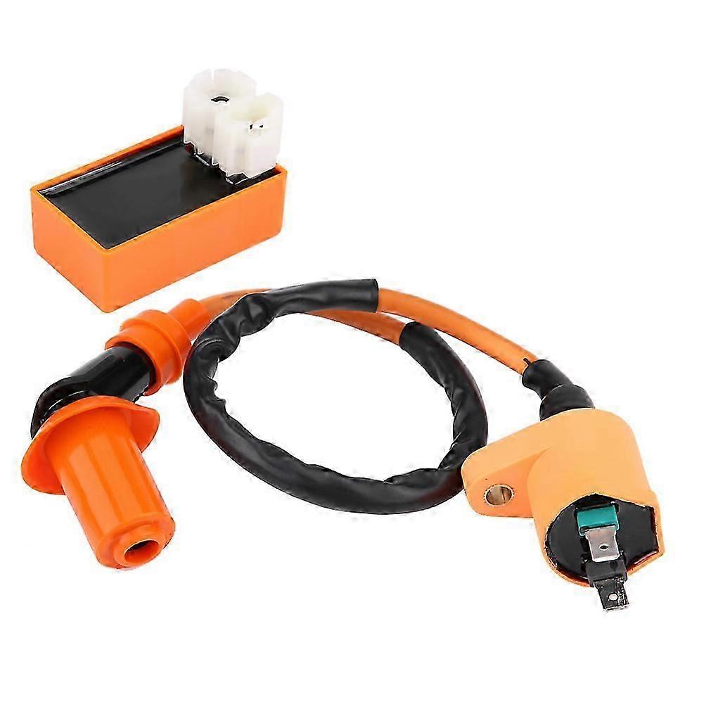 Orange ATV Ignition Coil and Igniter Set of 2 for Honda TRX400 TRX450 400 450