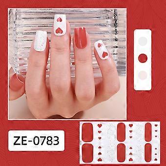Neue Valentinstag Nagellack Film Nagel Aufkleber 16 Finger Liebe Nagel Aufkleber Lippendruck rosa Nagel Aufkleber ZE-0783 nackte Stück + Nagelfeile