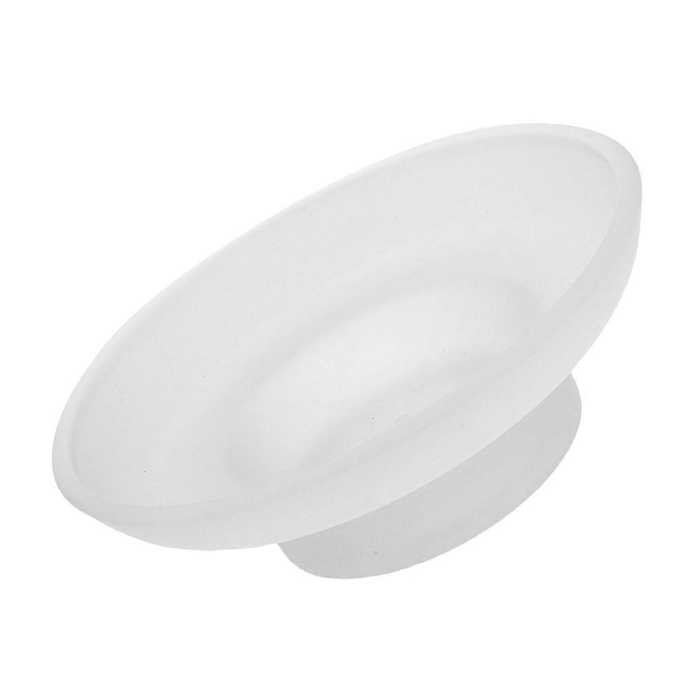 Glass Soap Dish Transparent Round Soap Holder for Bathroom 2Pcs