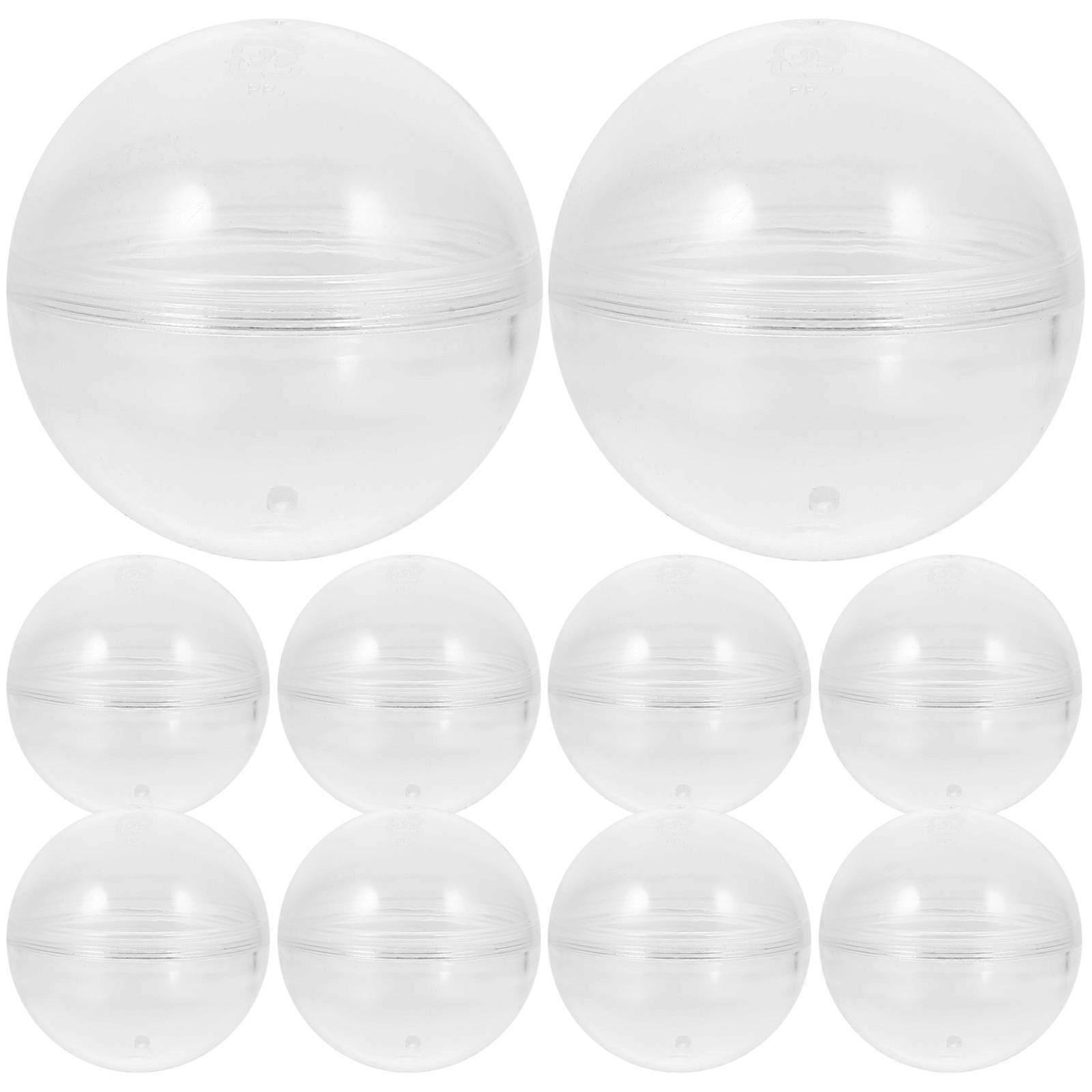 Plastic Transparent Round Capsules for Storage 40Pcs Refillable Balls