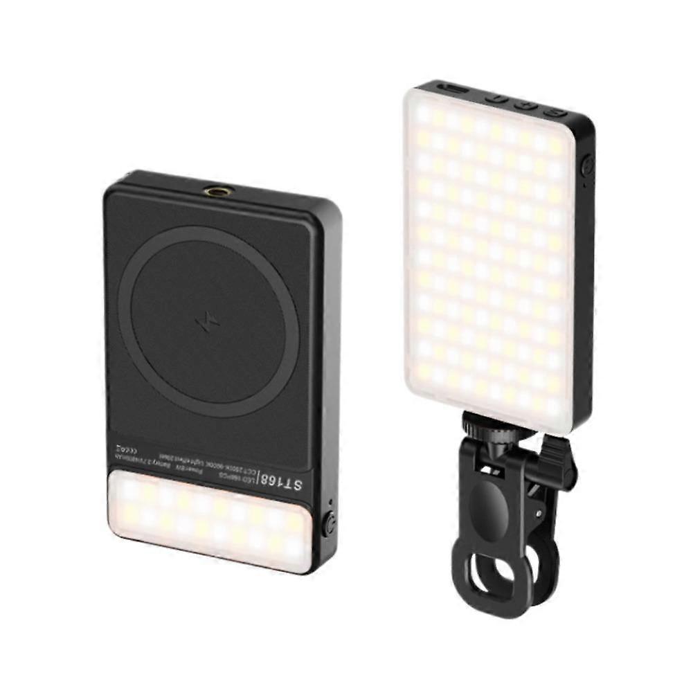 Magnetic Phone Fill Light Wireless Fast Charging Portable 3-Color Video Photography Light Power Bank For Live Streaming