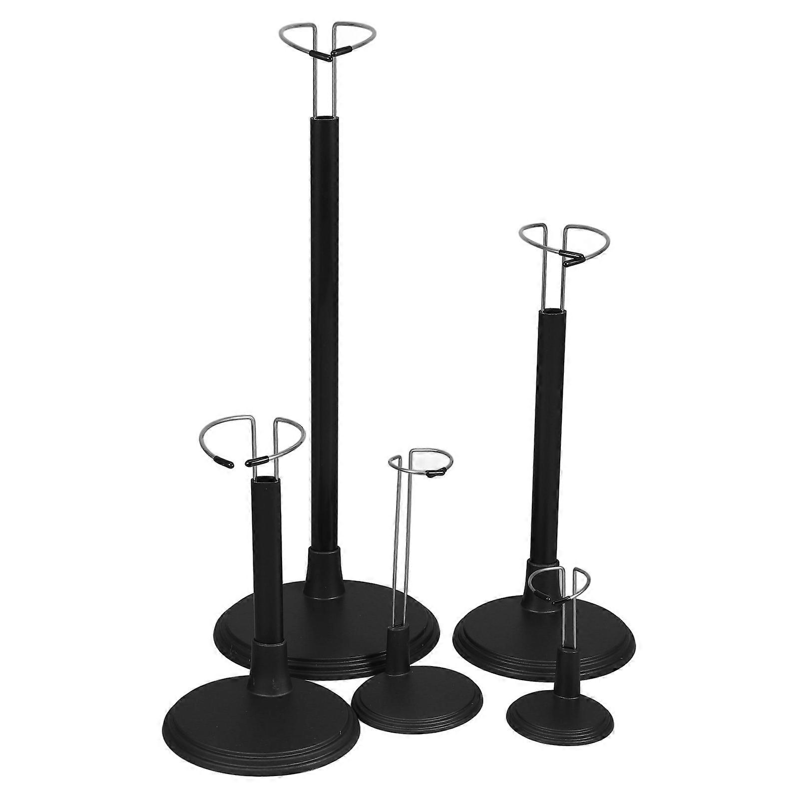 Doll Stands Doll Support Stand for Display Use 5Pcs Adjustable Black Holders