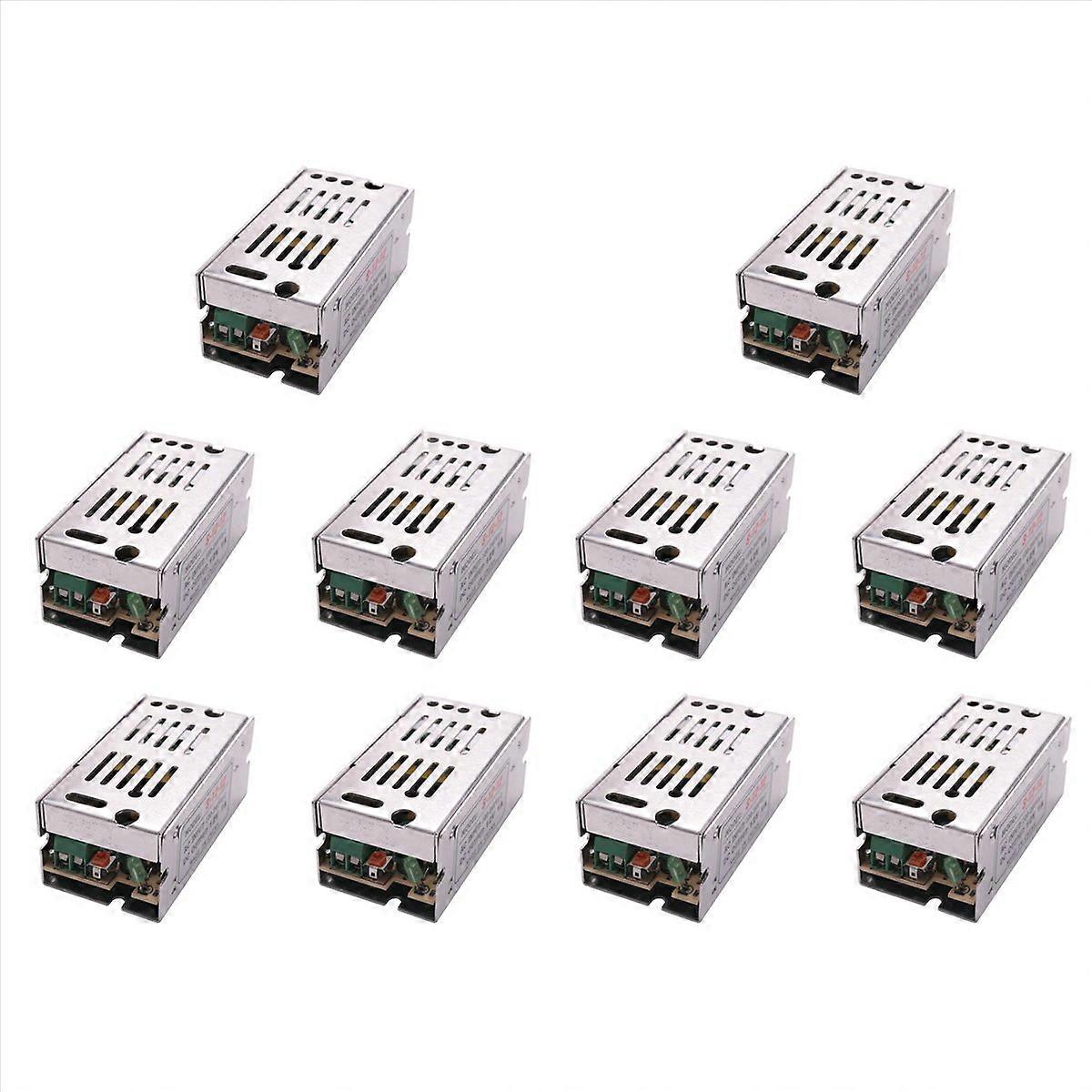 10X Voltage Transformer Power Supply AC 110/220V to DC 12V 1A Silver
