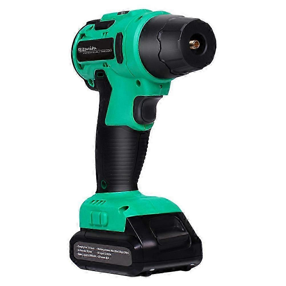 Multi-Function Inflatable Pump For Vehicles With Digital Display And High Efficiency Power Conversion Green 1Pack