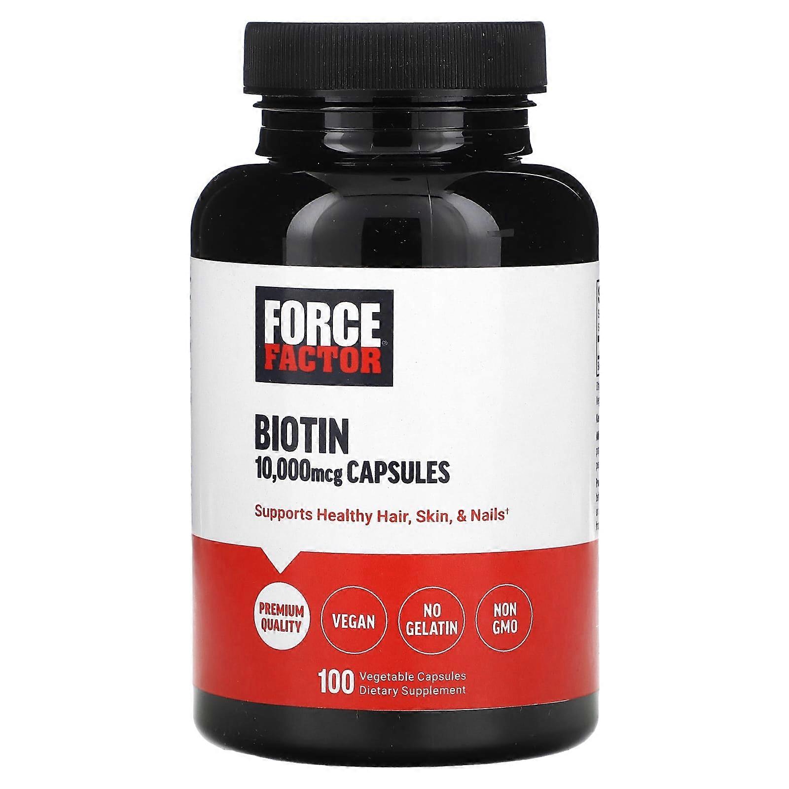 Biotin, 10,000 mcg, 100 Vegetable Capsules
