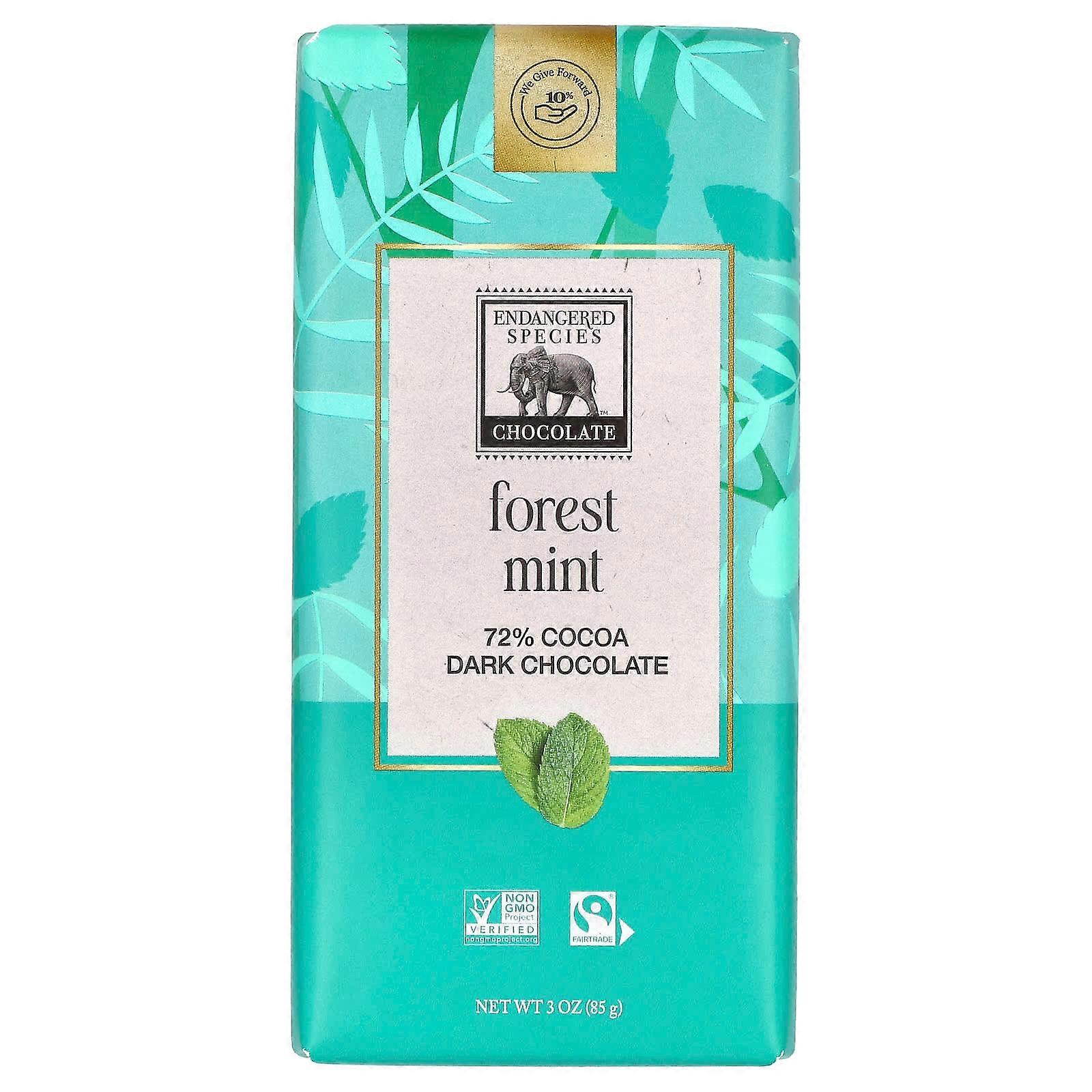 Forest Mint + Dark Chocolate, 72% Cocoa, 3 oz (85 g)