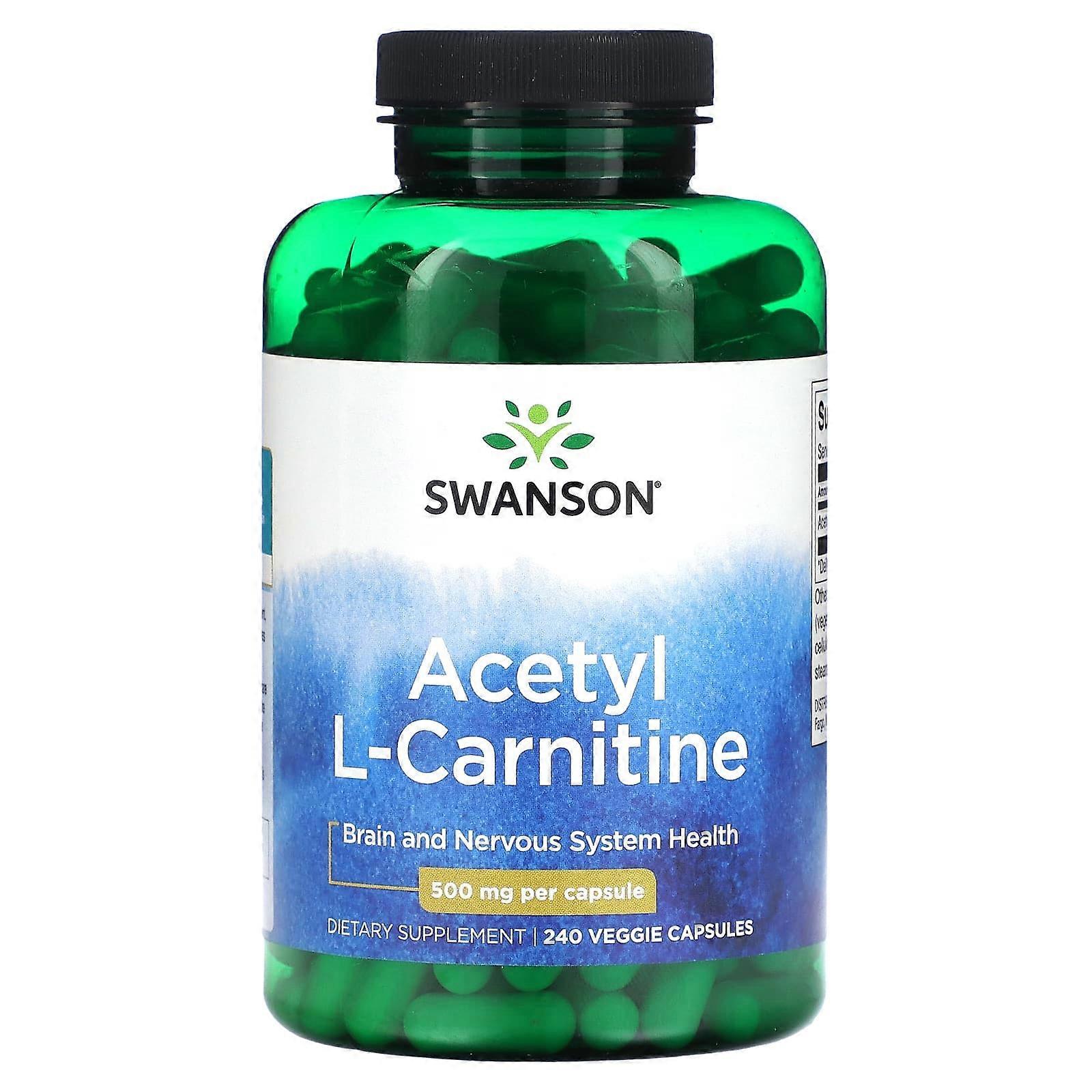 Acetyl L-Carnitine, 500 mg, 240 Veggie Capsules