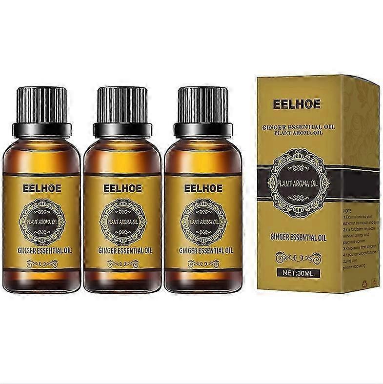 Huile de gingembre pour le drainage du ventre, 100 % pure et naturelle, massage anti-cellulite, 1/2/3 pièces