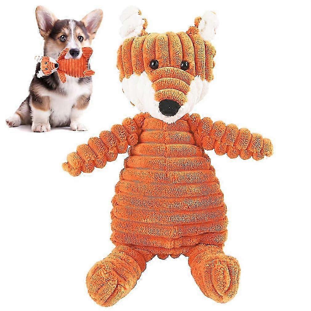 Fox Dog Toy Squeaky Plush for Small Dogs, Soft Puppy Toy, Durable Plush Dog Toy for All Breeds, Non-Toxic Material