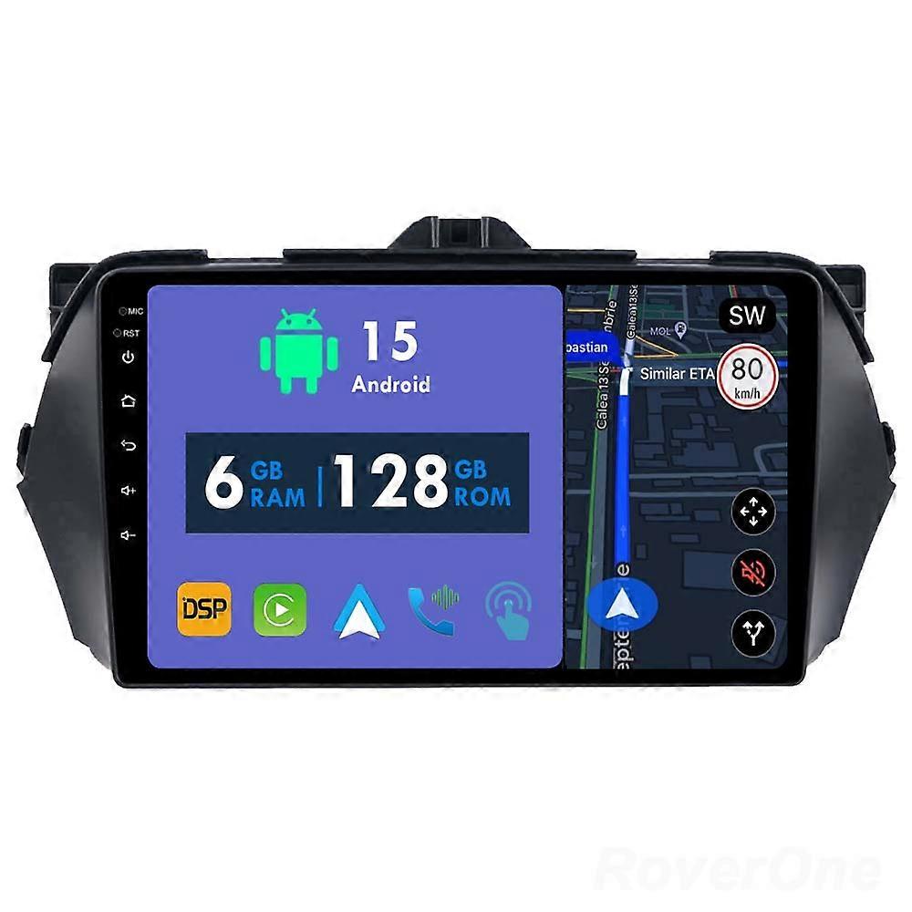 Car Radio 6G+128G CarPlay GPS Navigation Head Unit for Suzuki Alivio Ciaz 2014 - 2019 Android Auto Bluetooth Stereo Touch Screen