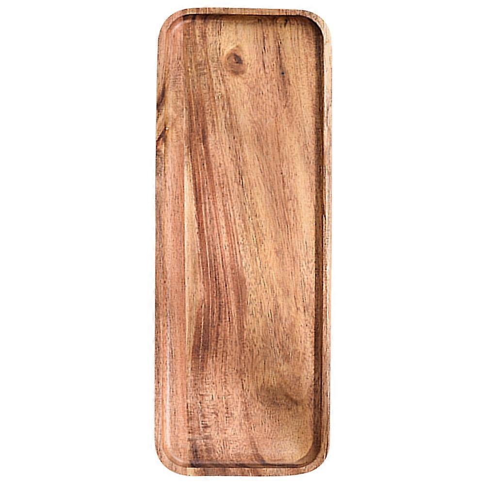 28x10x1.5cm Rectangular Wooden Plate Bread Pan Pallet Fruit Serving Tray Tea Cup Snack
