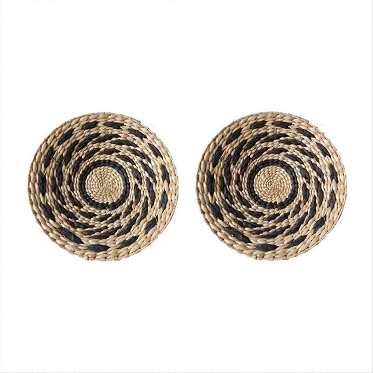 ボヘミアンな壁飾り、手作りのわら吊り下げ、直径30CM