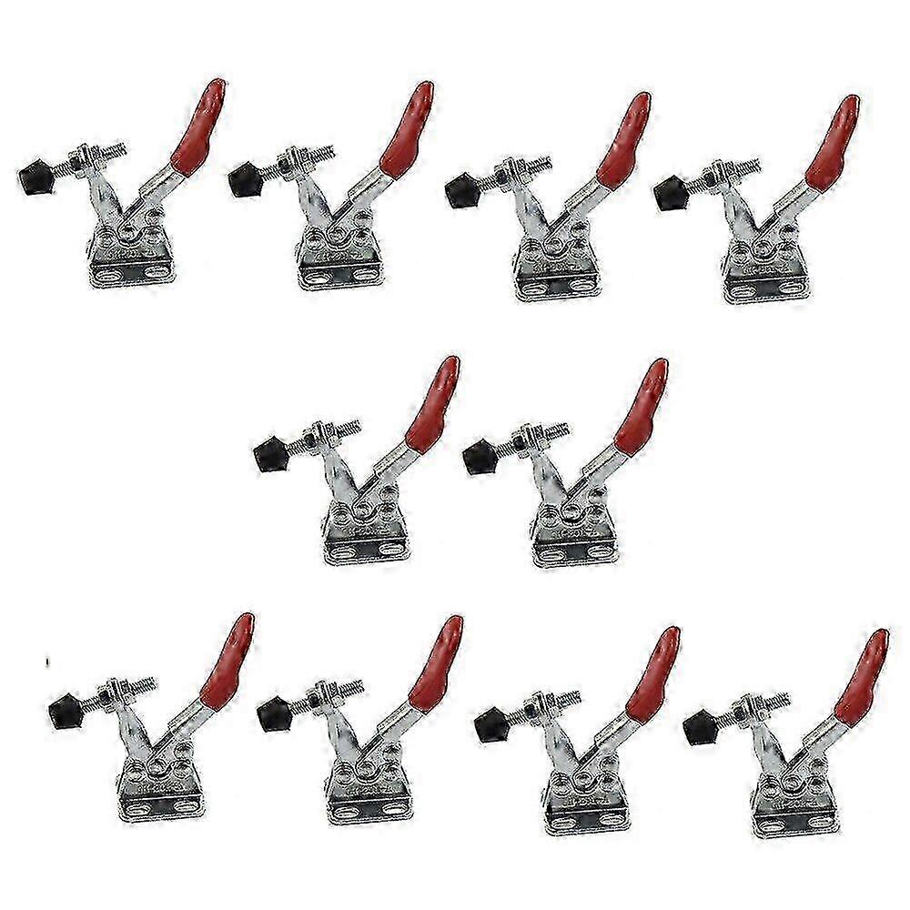 Hot Hjyang 10* Red Toggle Clamp GH-201A Quick Release Hand Tools Horizontal Clip Set VUX