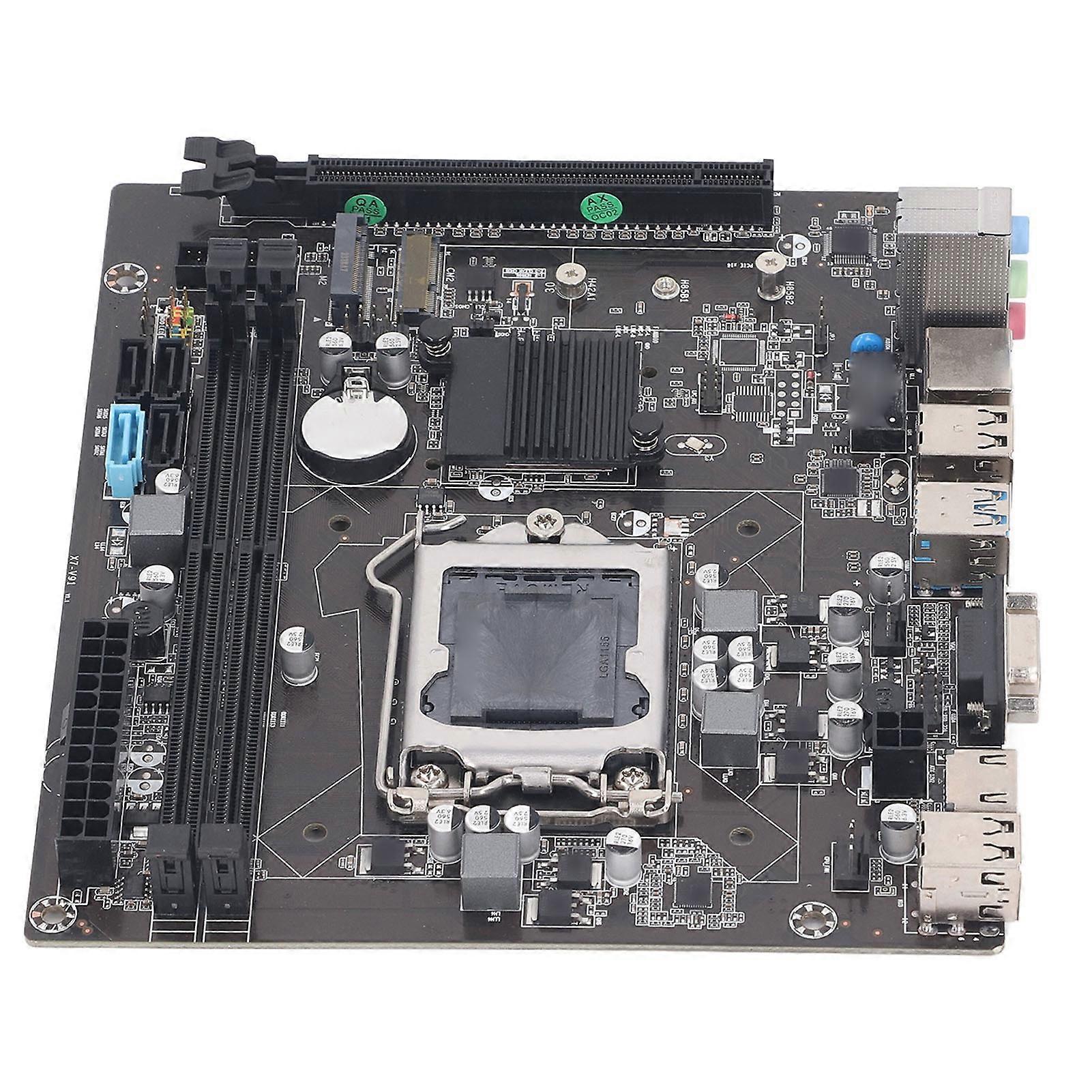 B75 Gaming Motherboard with M.2 Ports Dual Channel DDR3 for LGA1155 4 USB2.0 2 USB3.0 SATA3.0 Interface Mining Motherboard 