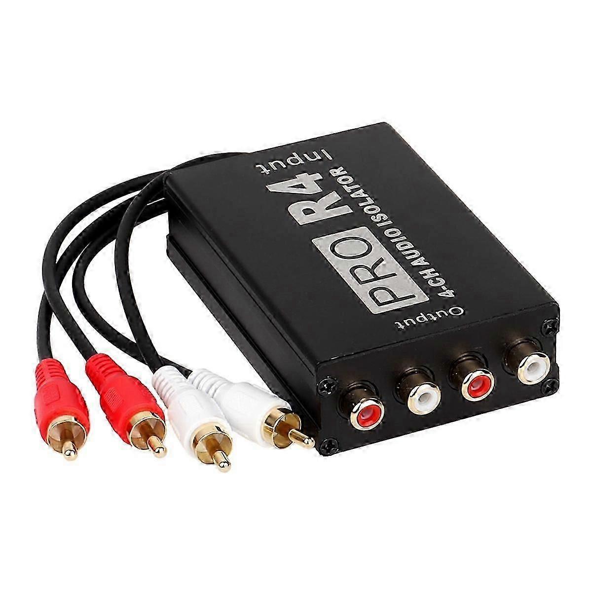4 Channle Audio Isolator Audio Noise Isolator Car-Mounted Current Acoustic Noise Eliminator Common