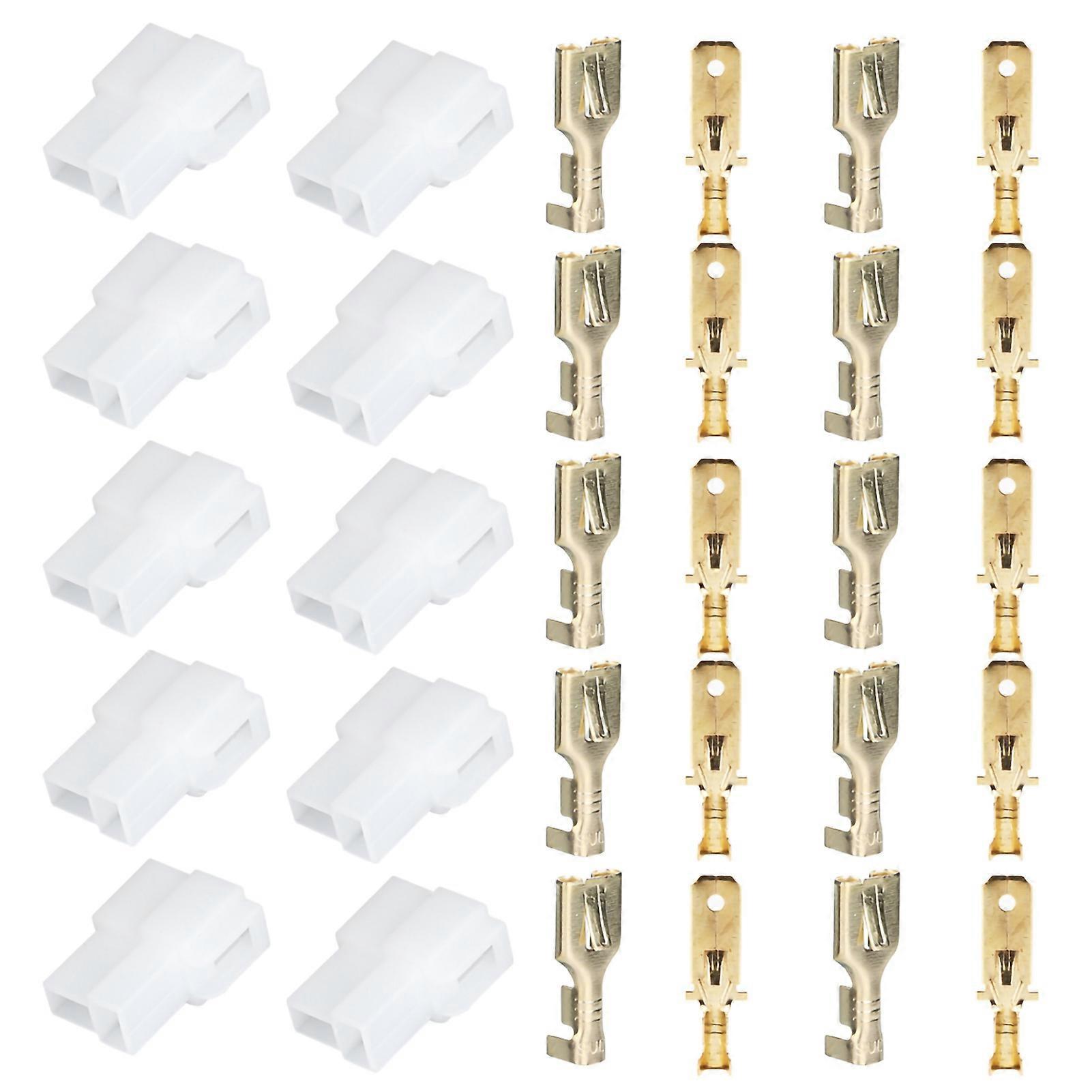 Conjunto de conectores de cabo de rádio automotivo com plugue de alimentação de 2 pinos tipo T, adequado para Kenwood