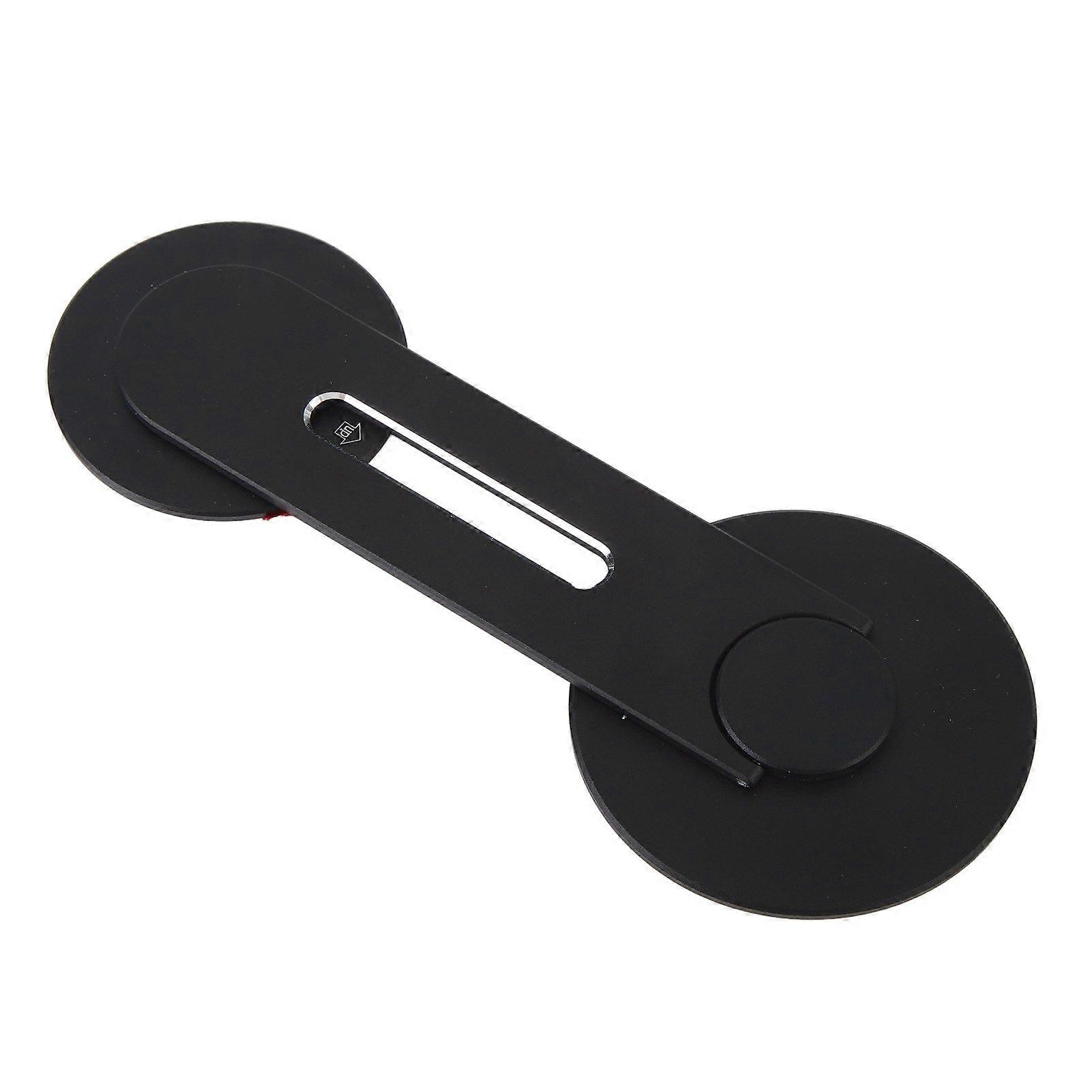 Laptop Phone Holder 360 Rotating Aluminum Powerful Suction Phone Expansion Bracket for Android for Iphone 12 Or More with Magnetic Ring BlackSH