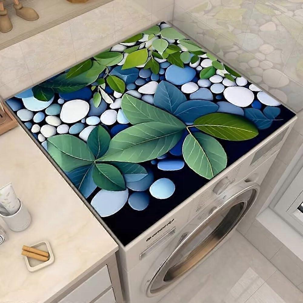 Washer and Dryer  Protector Mat Cobblestone Leaf Pattern Color C 30x40cm Absorbent Diatomaceous Laundry Mat