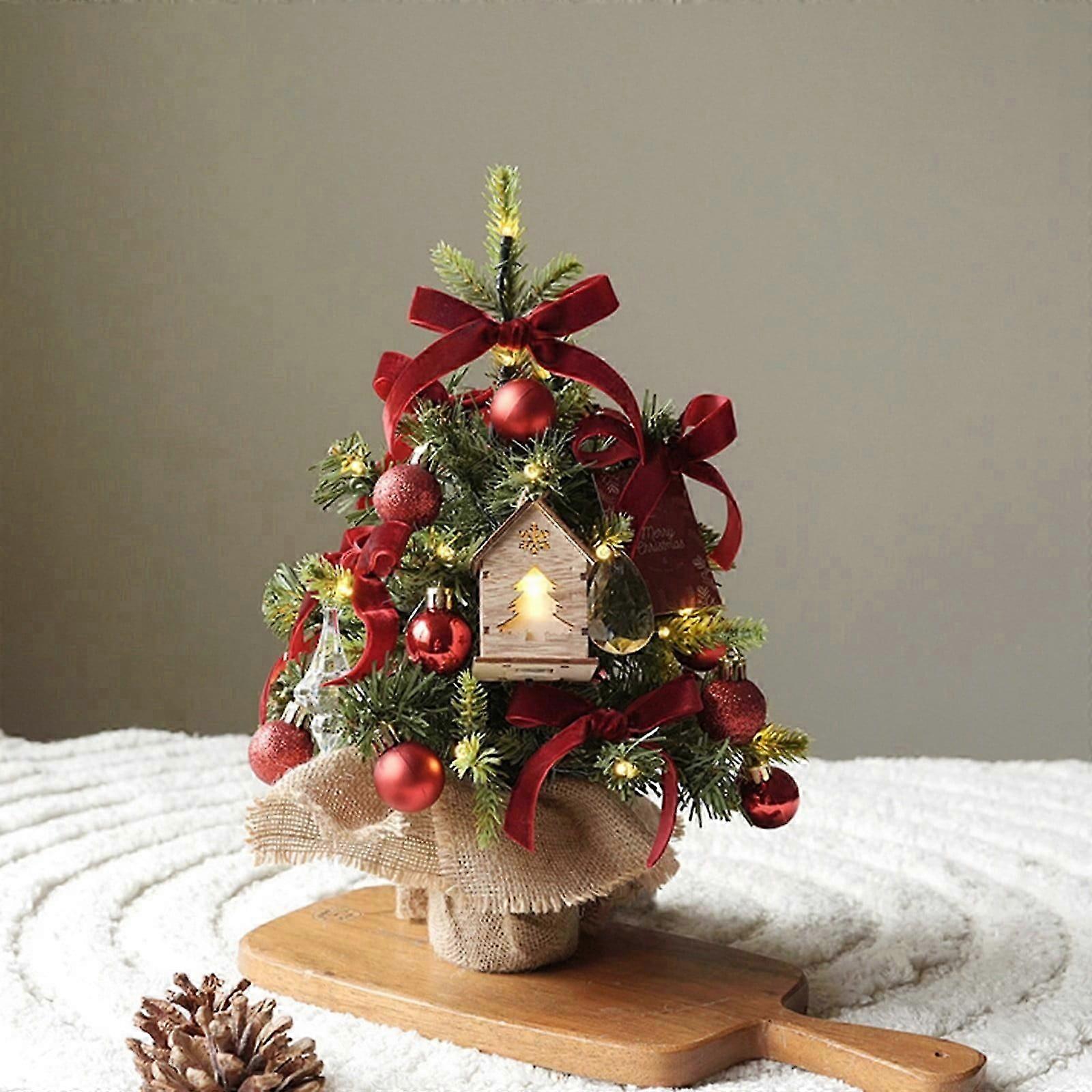 Mini Christmas Tree Small Christmas Tree Tabletop Christmas Tree Tabletop Artificial Xmas Pine Tree With Led Light Diy Christmas Decoration