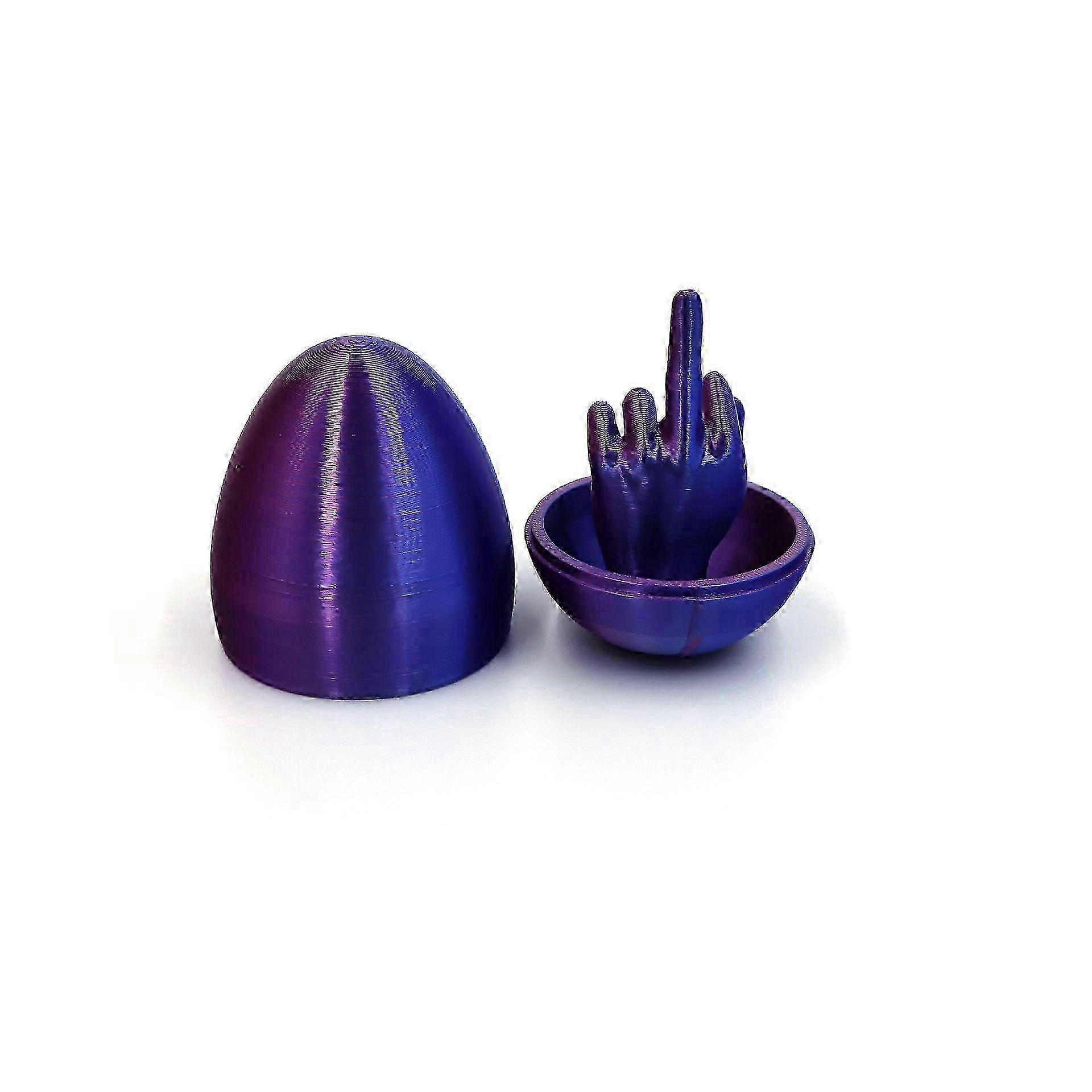 Funny 3D Printed Easter Egg Middle Finger Prank Easter Gag Gift for Adult