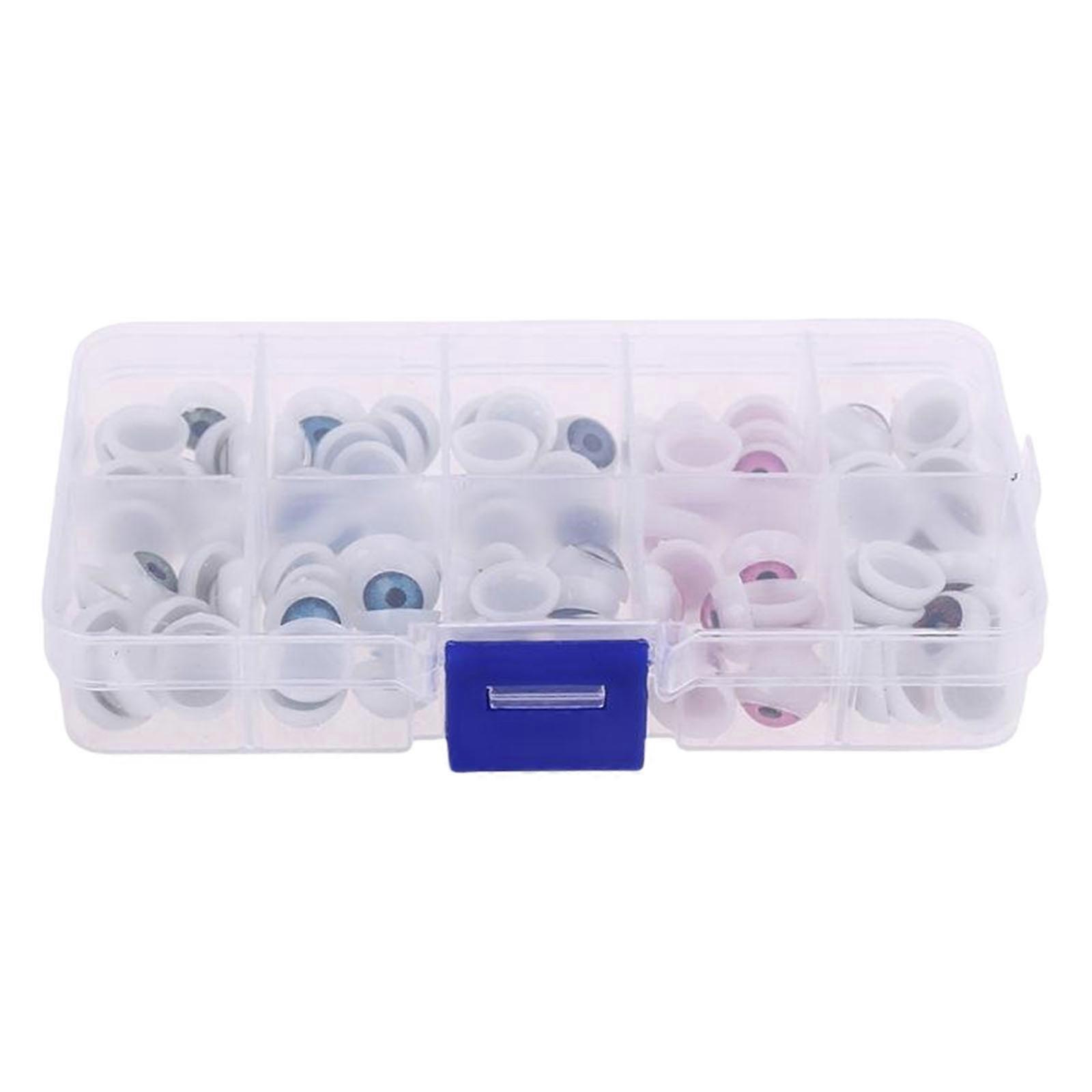 100pc 12mm Resin Doll Eyes Assorted Color Craft Supply Doll Eyeball For Customize Toy Model Repair And Artistic Creation Multicolor