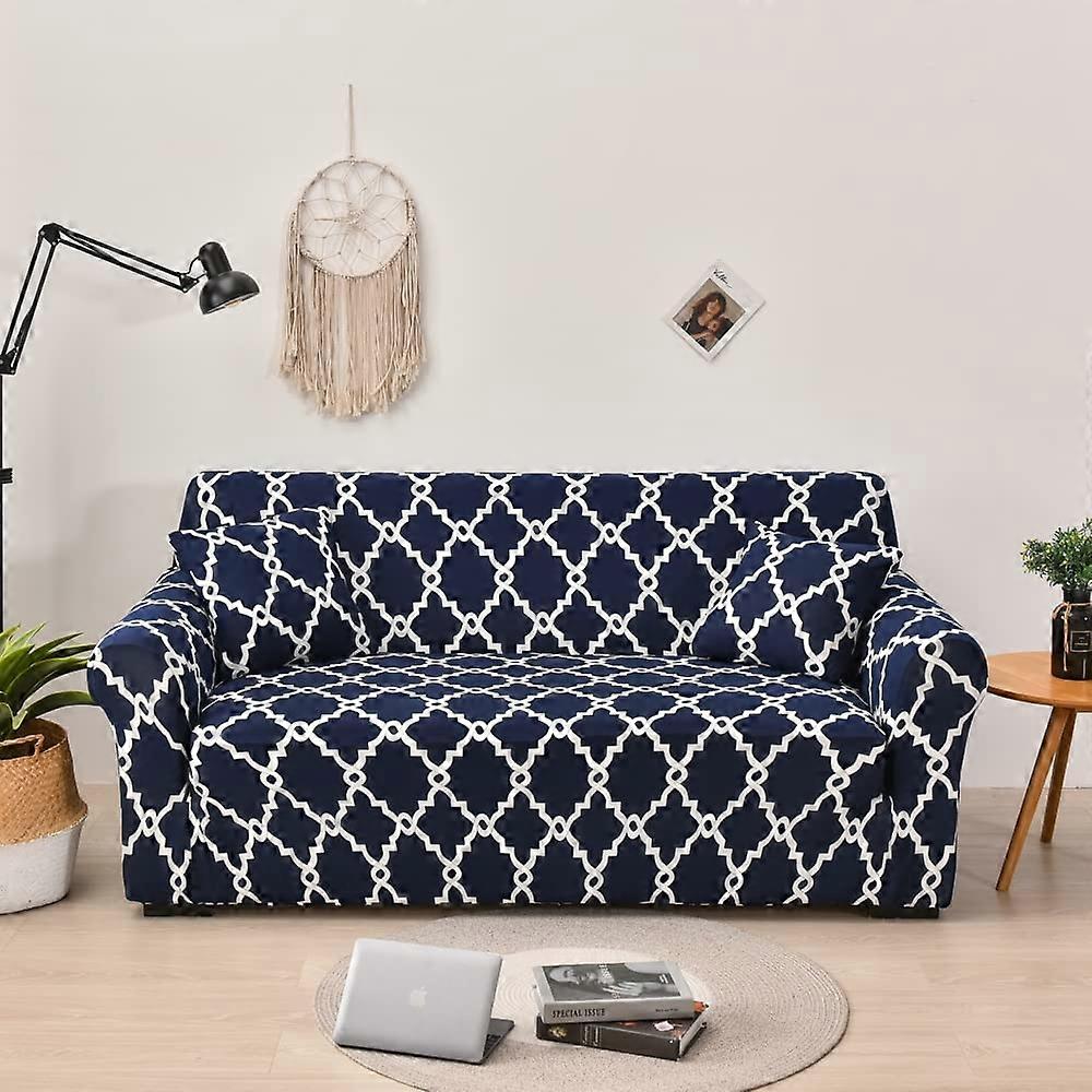 Sofa Cover with Armrests Stretch Protector for Corner Peninsula Sectional (K, 235300 cm)