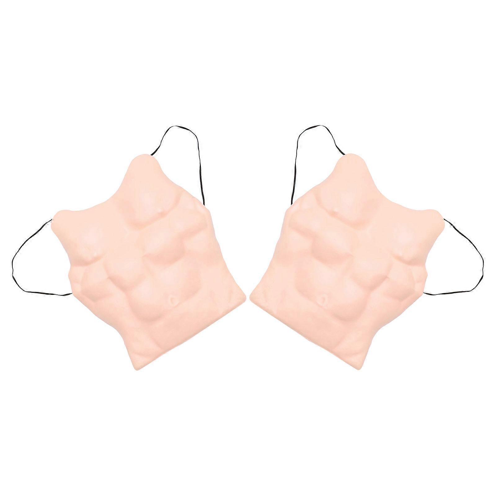 Realistic Abdominal Muscles Costume for Masquerade 2Pcs Accessory
