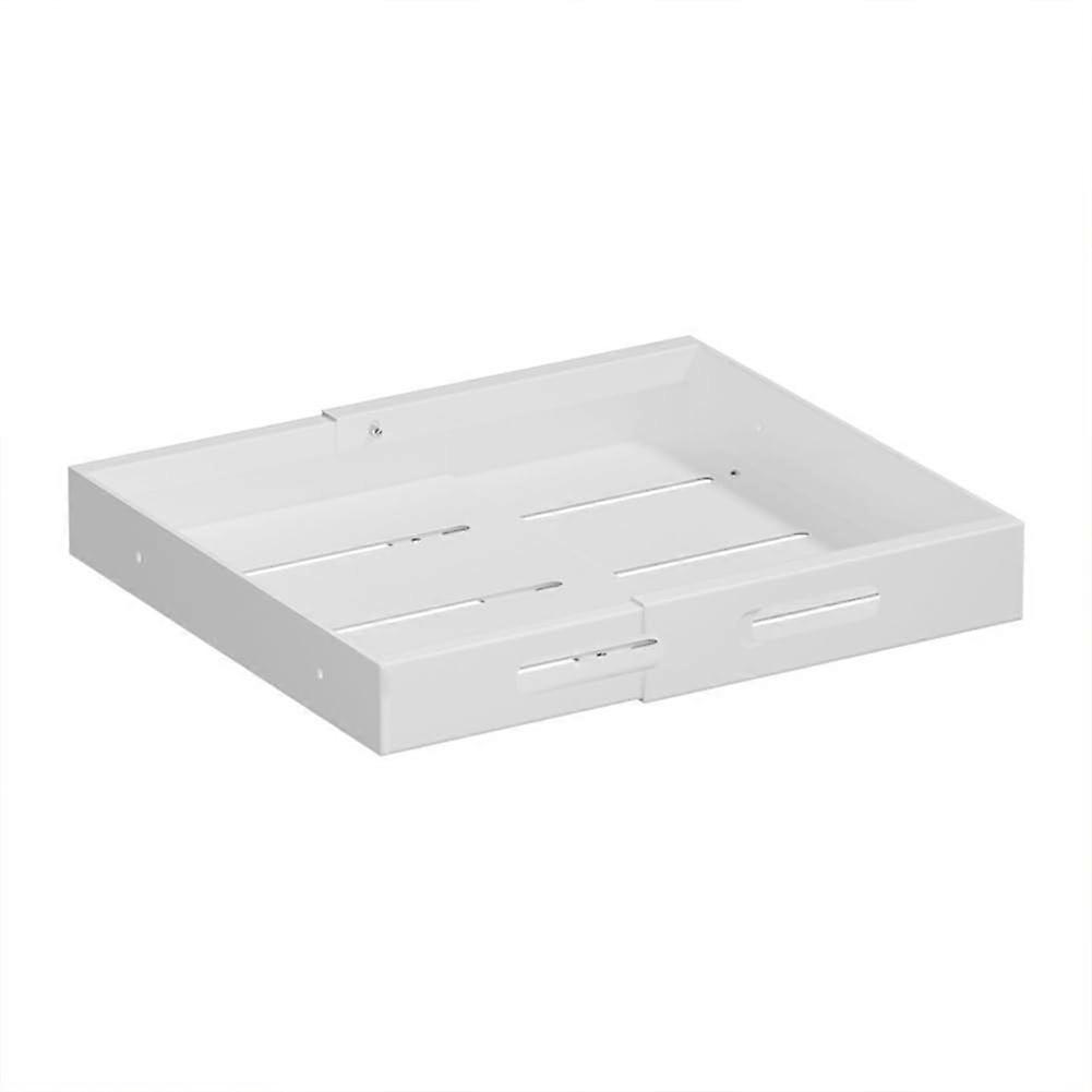 Pull Out Cabinet Organizer with Extendable Slide Out Drawer, Adjustable 3450cm, NoDrill Shelf for Kitchen or Bathroom Cupboards, White