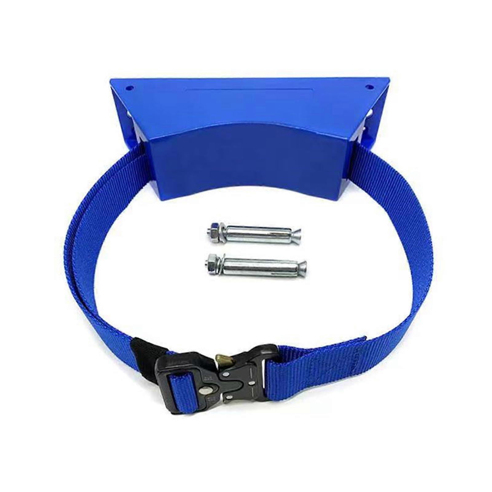 Oxygen Cylinder Rack Wall Mounted Bracket ABS Plastic Blue For RV Water Softener Propane Tank Holder With Expansion Screw