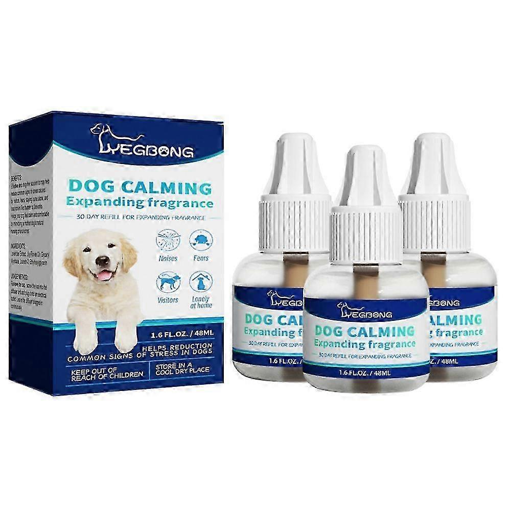 3pc Dog Calming Pheromone Diffuser Refill Relieve Anxiety Stress Barking Chewing
